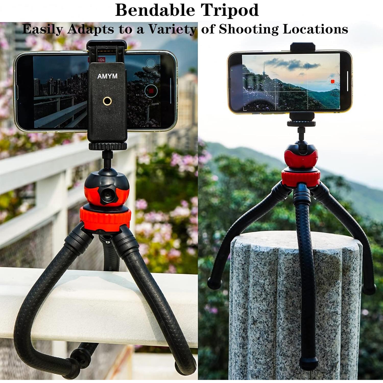 Trípode Flexible AMYM para Teléfono y Cámara - 30 cm