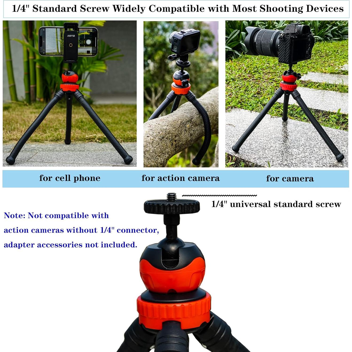 Trípode Flexible AMYM para Teléfono y Cámara - 30 cm