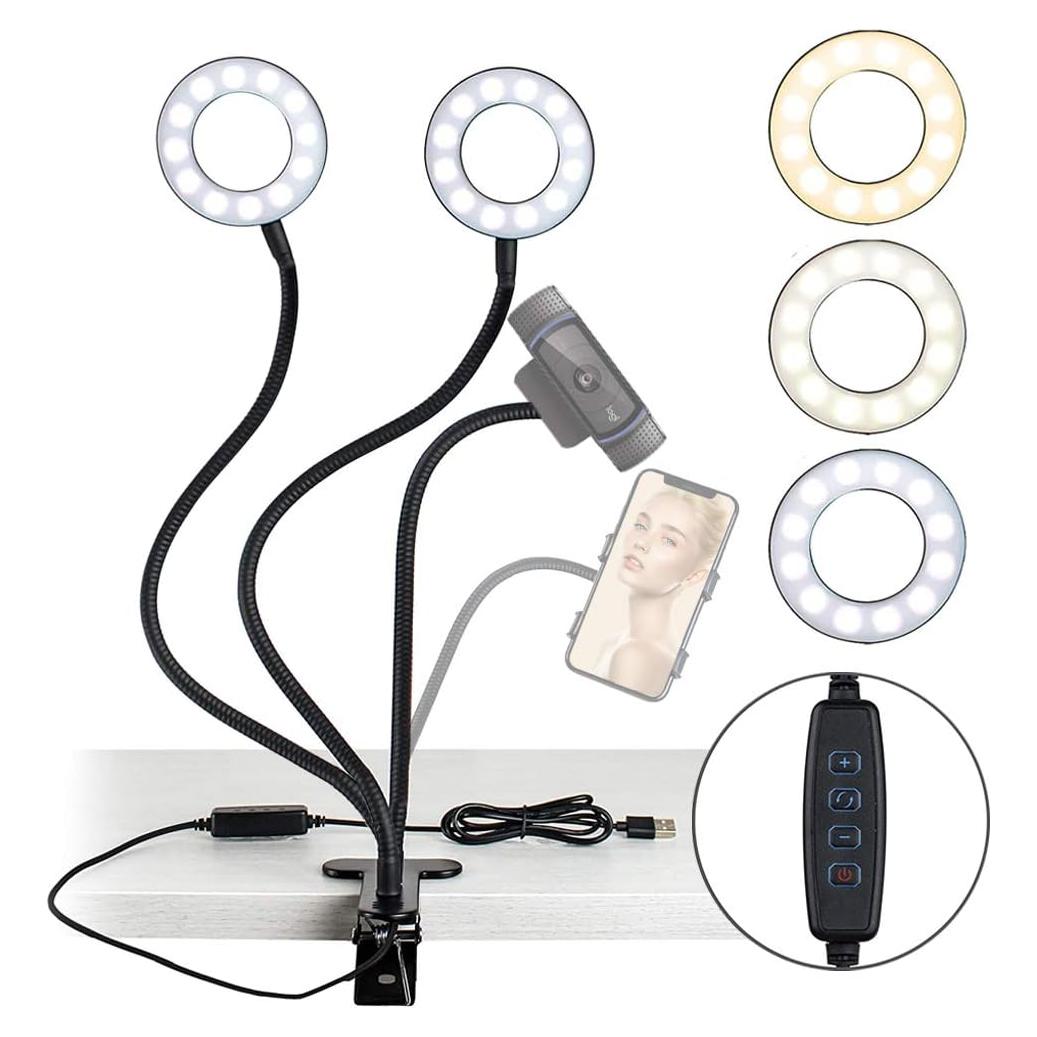 Luz de Anillo LED NexiGo 8.89 cm con Soporte para Móvil