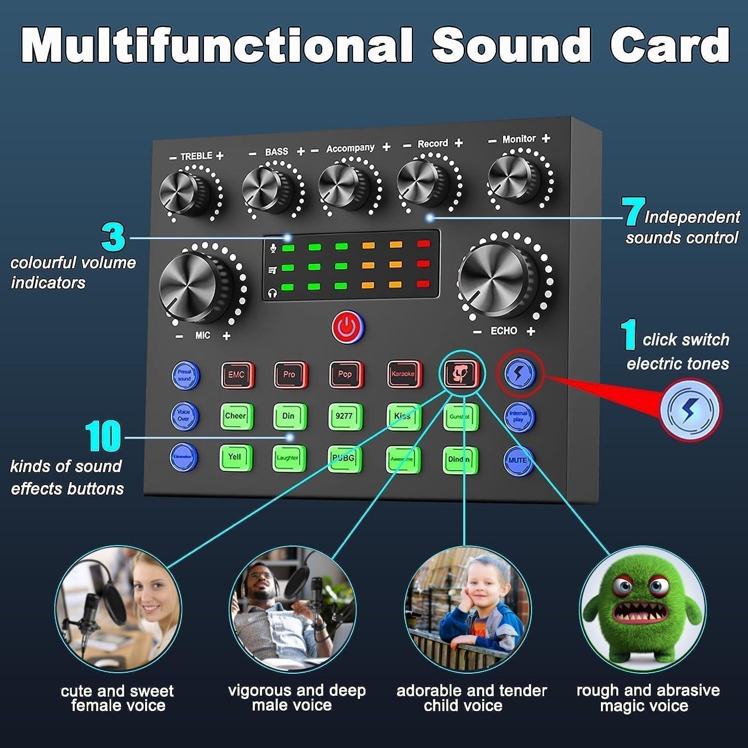Paquete de Podcast V8s para 2 con Micrófono BM-800 y Soportes