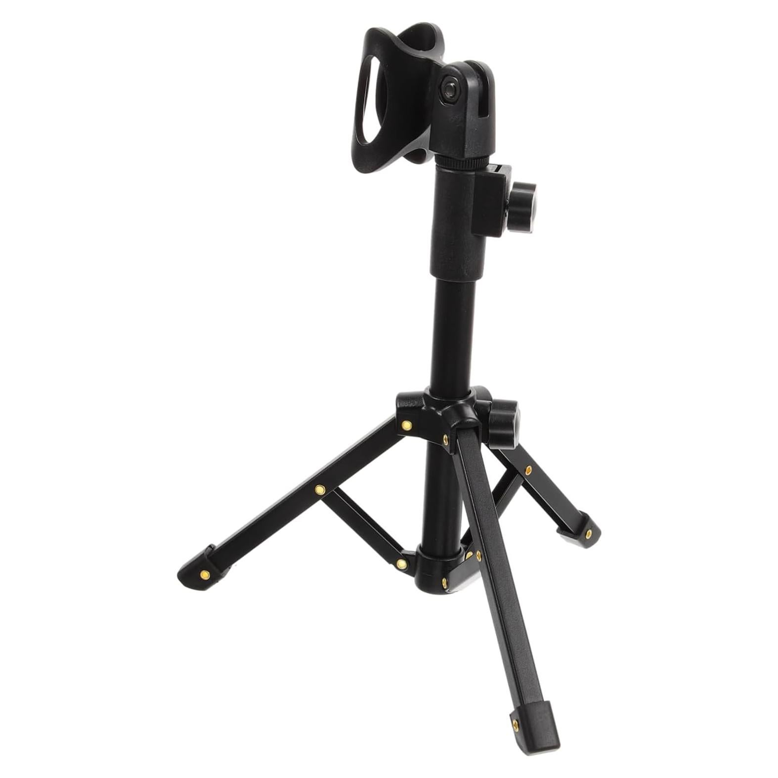 Soporte de Micrófono Ajustable de Metal con Trípode Plegable