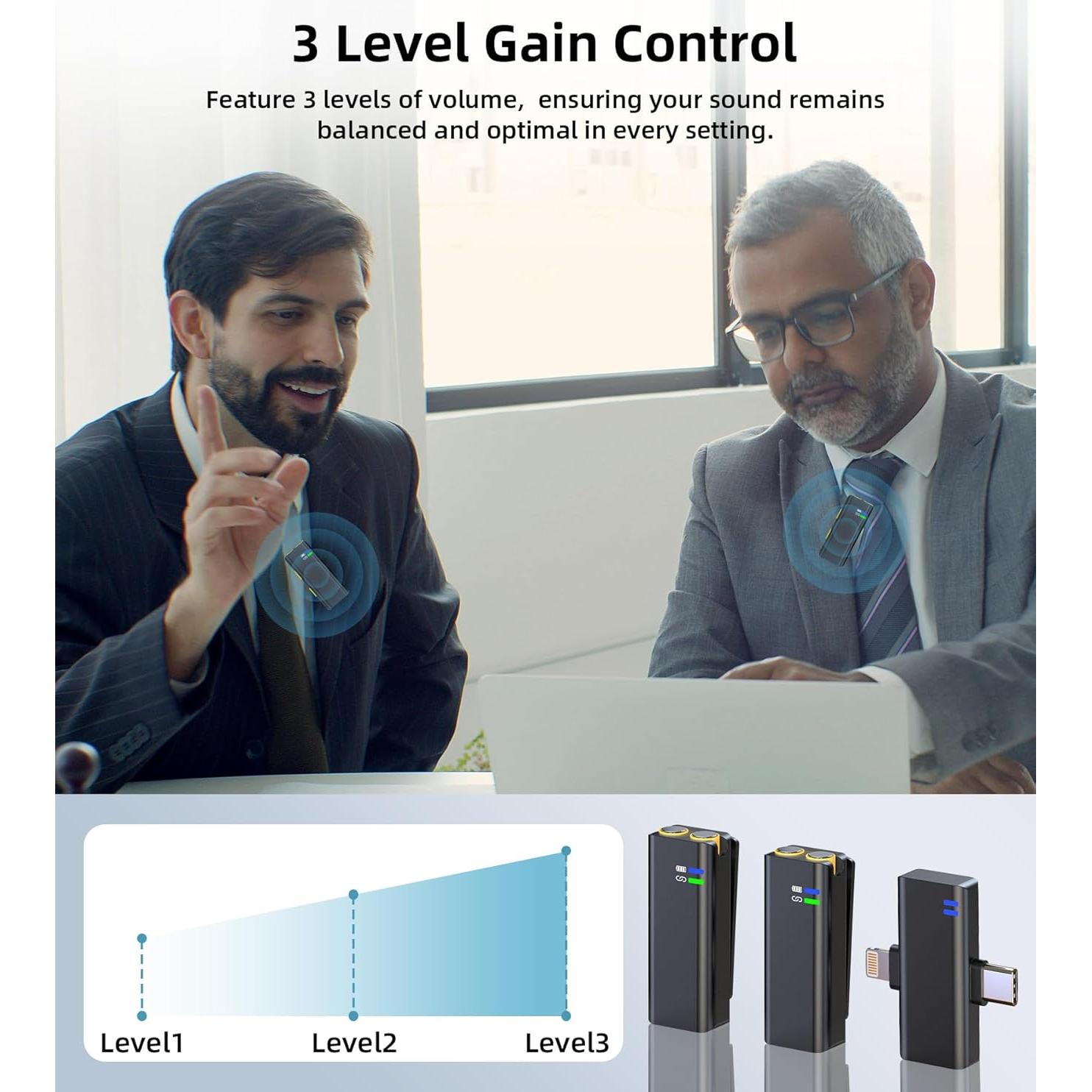 Micrófono Inalámbrico Lavalier EZColoris M200 - 35H Batería, USB-C