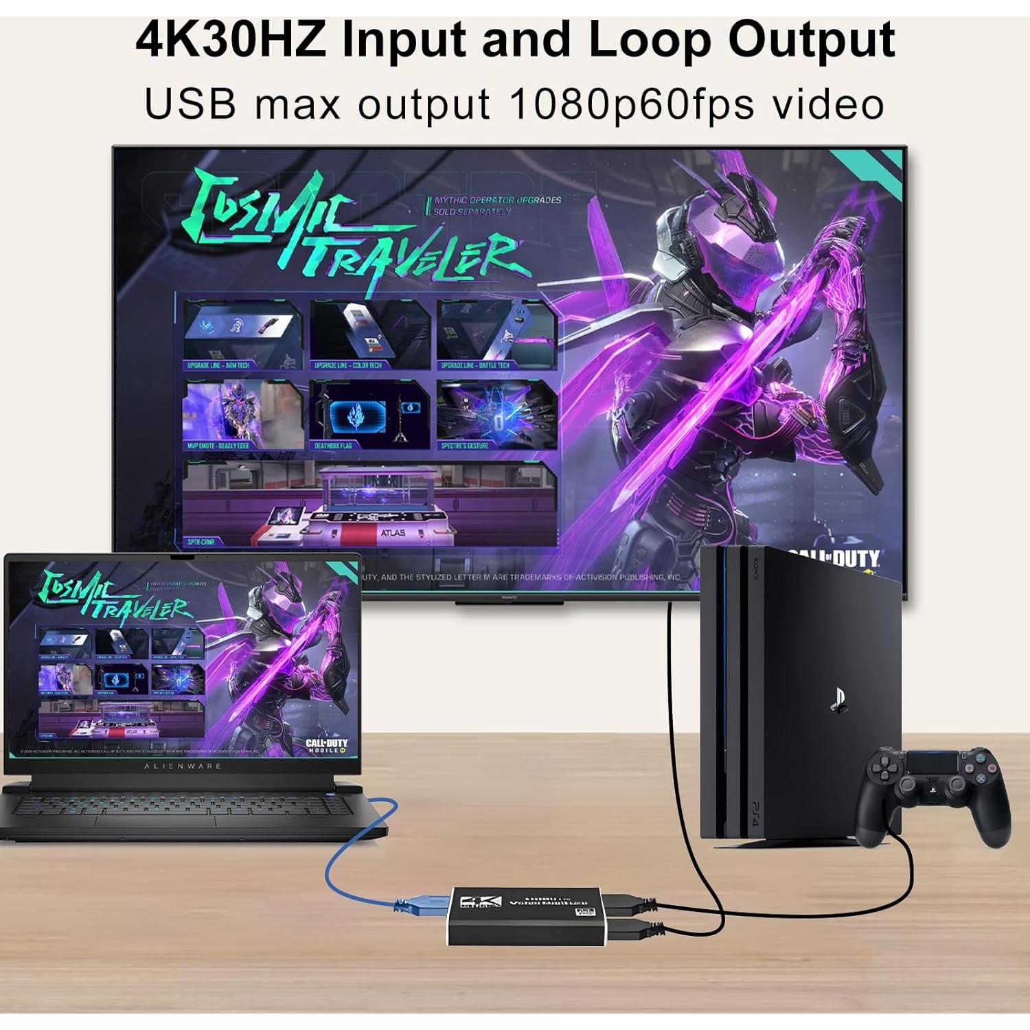 Capturadora de Video 4K Genérico HDMI 1080P 60FPS Streaming