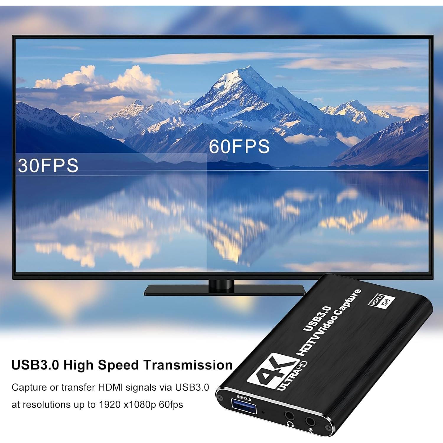 Capturadora de Video 4K Genérico HDMI 1080P 60FPS Streaming