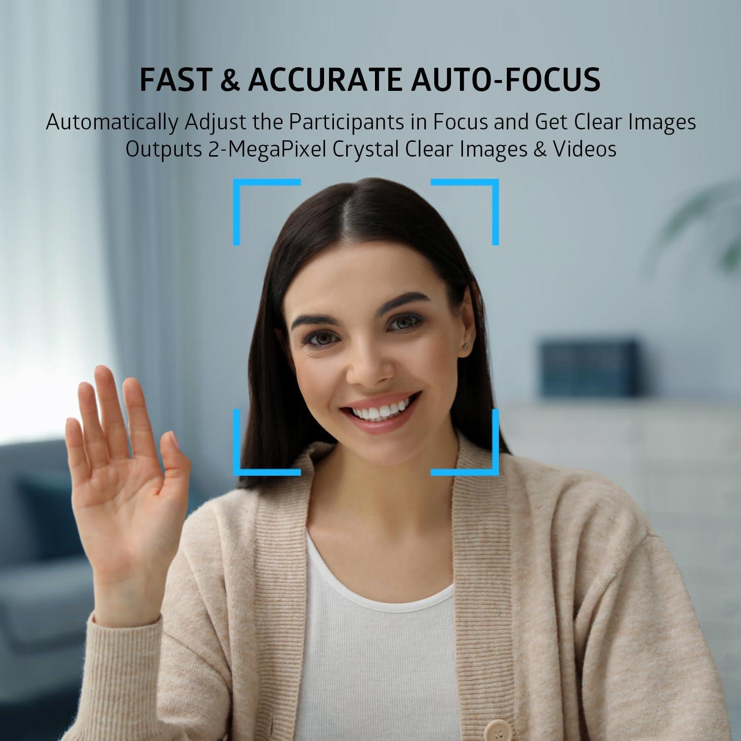 Webcam TOALLIN TL362A Autoenfoque 1080P Duales Micrófonos