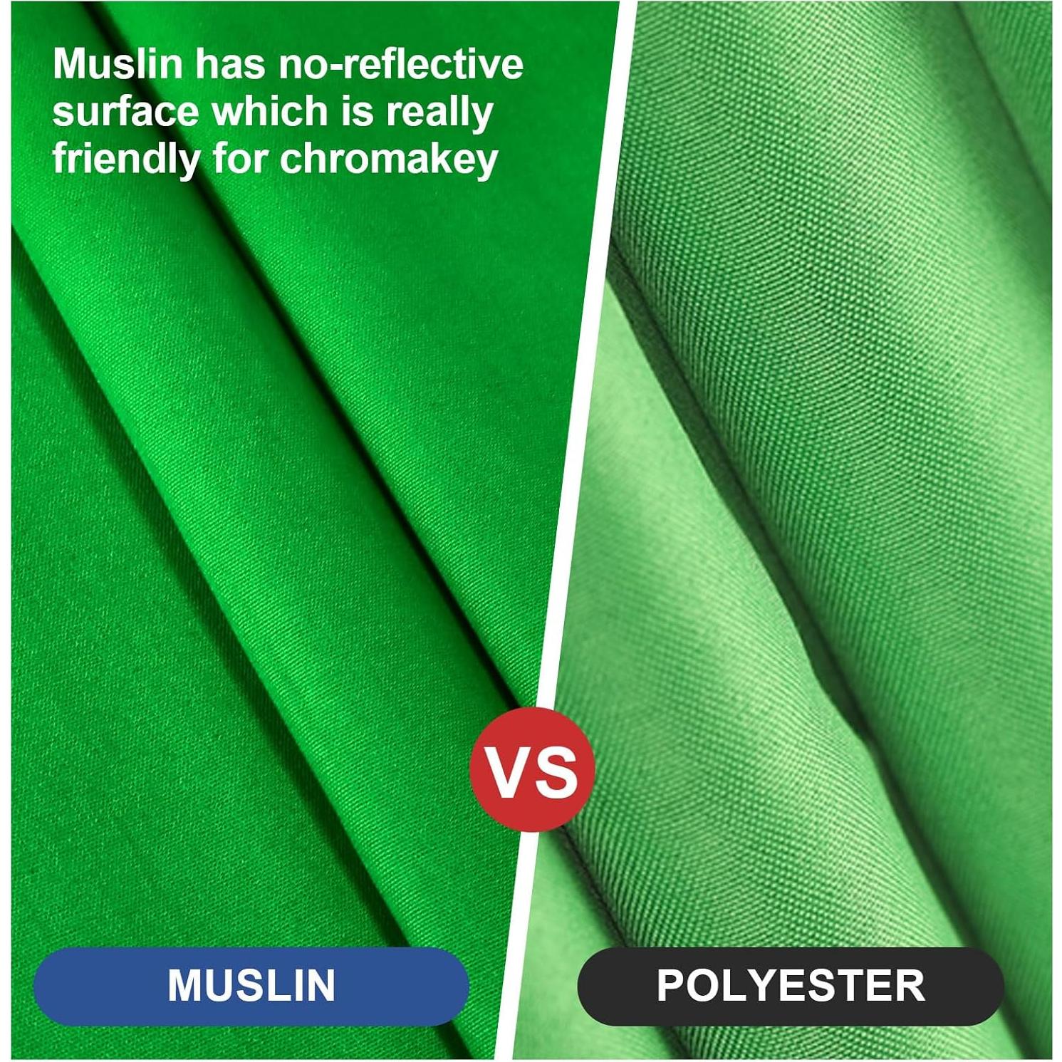 Fondo Verde EMART 2.44x3.05m Tela para Fotografía y Streaming