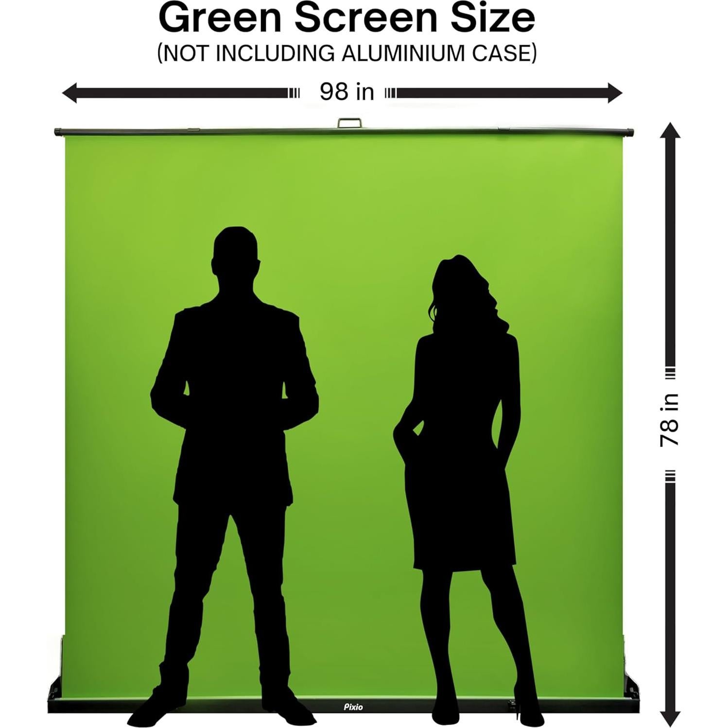 Fondo Verde Plegable Pixio Ultrawide 248.9x198.1 cm para Fotos