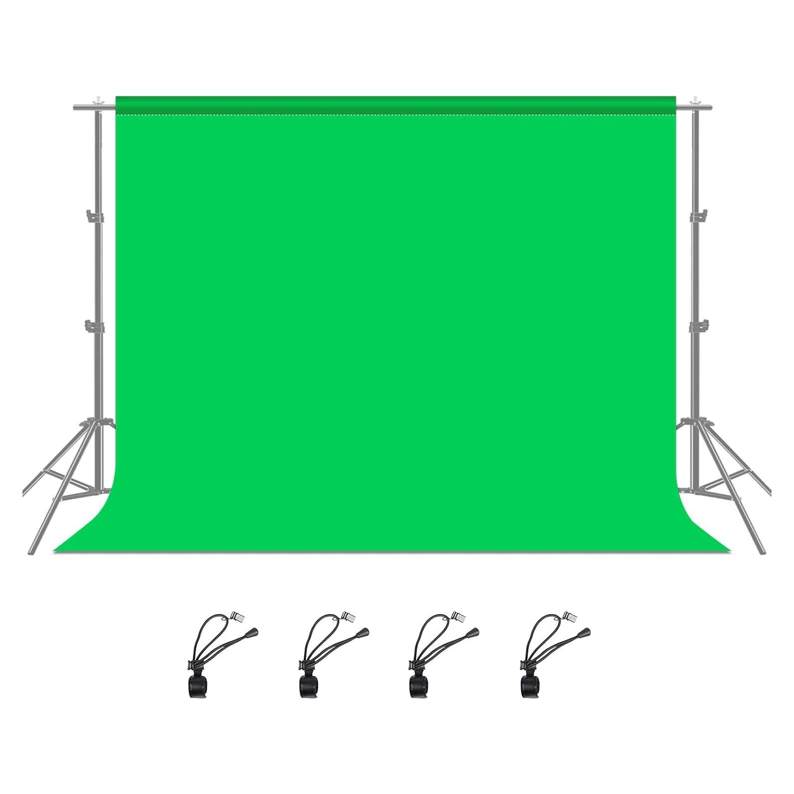 Fondo Fotográfico Verde PULUZ 3x2m con Clips para Estudio