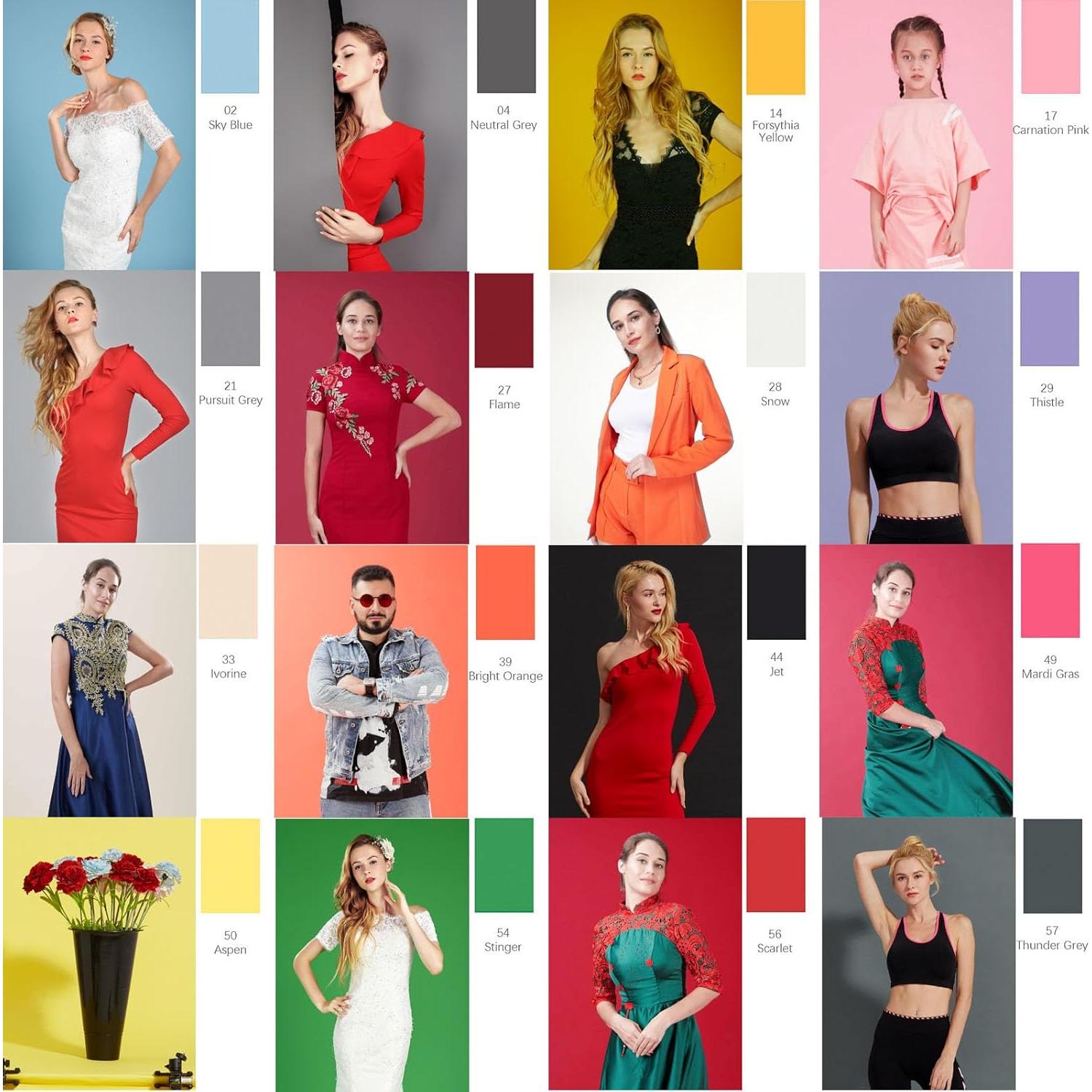 Rollo de papel fotográfico sin costuras Semessilah 1.35x5m Amarillo