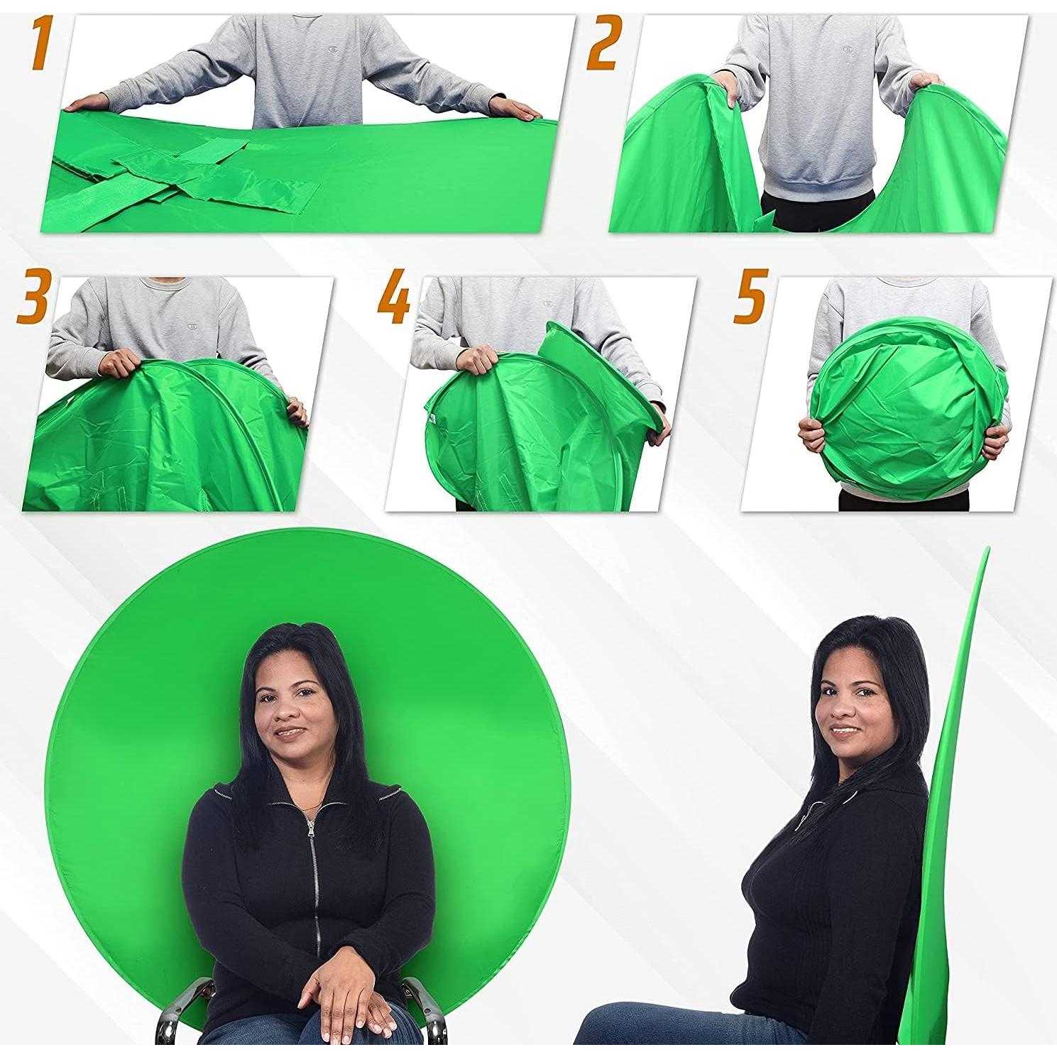 Fondo de Webcam Plegable Webaround Verde 160 cm Chroma-Key