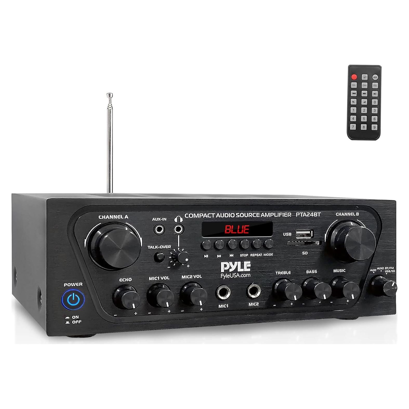 Amplificador de Audio Pyle PTA24BT 250W Bluetooth 2 Canales