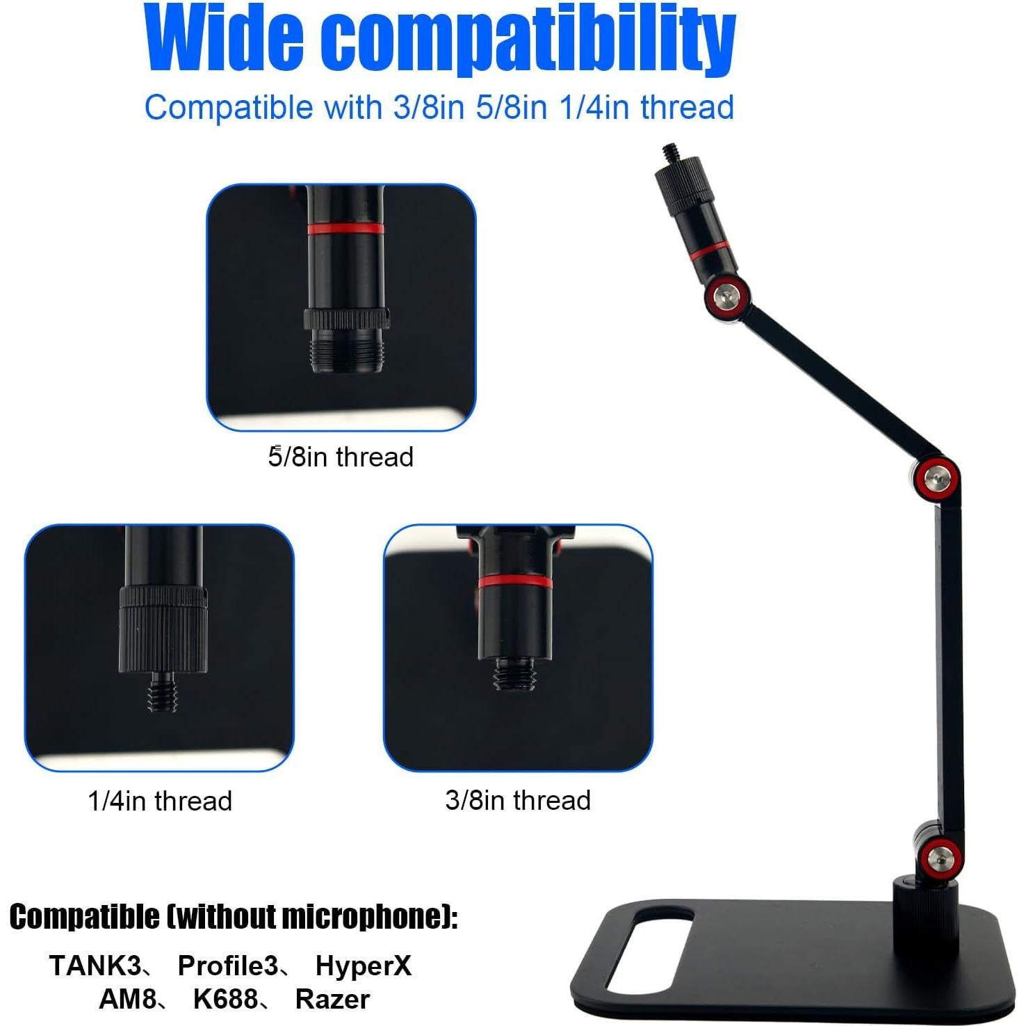 Soporte de Micrófono de Escritorio Ajustable K05431 1.5kg