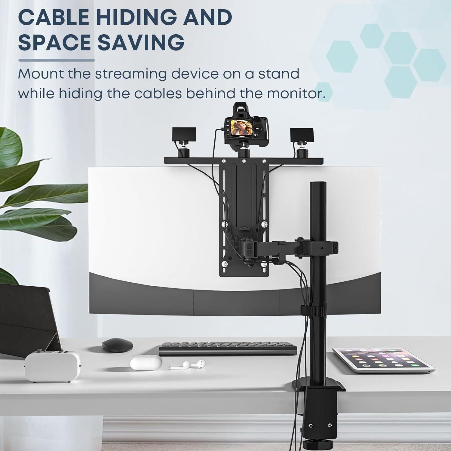 Soporte de Monitor VESA 40 cm WORLDLIFT Ajustable Negro