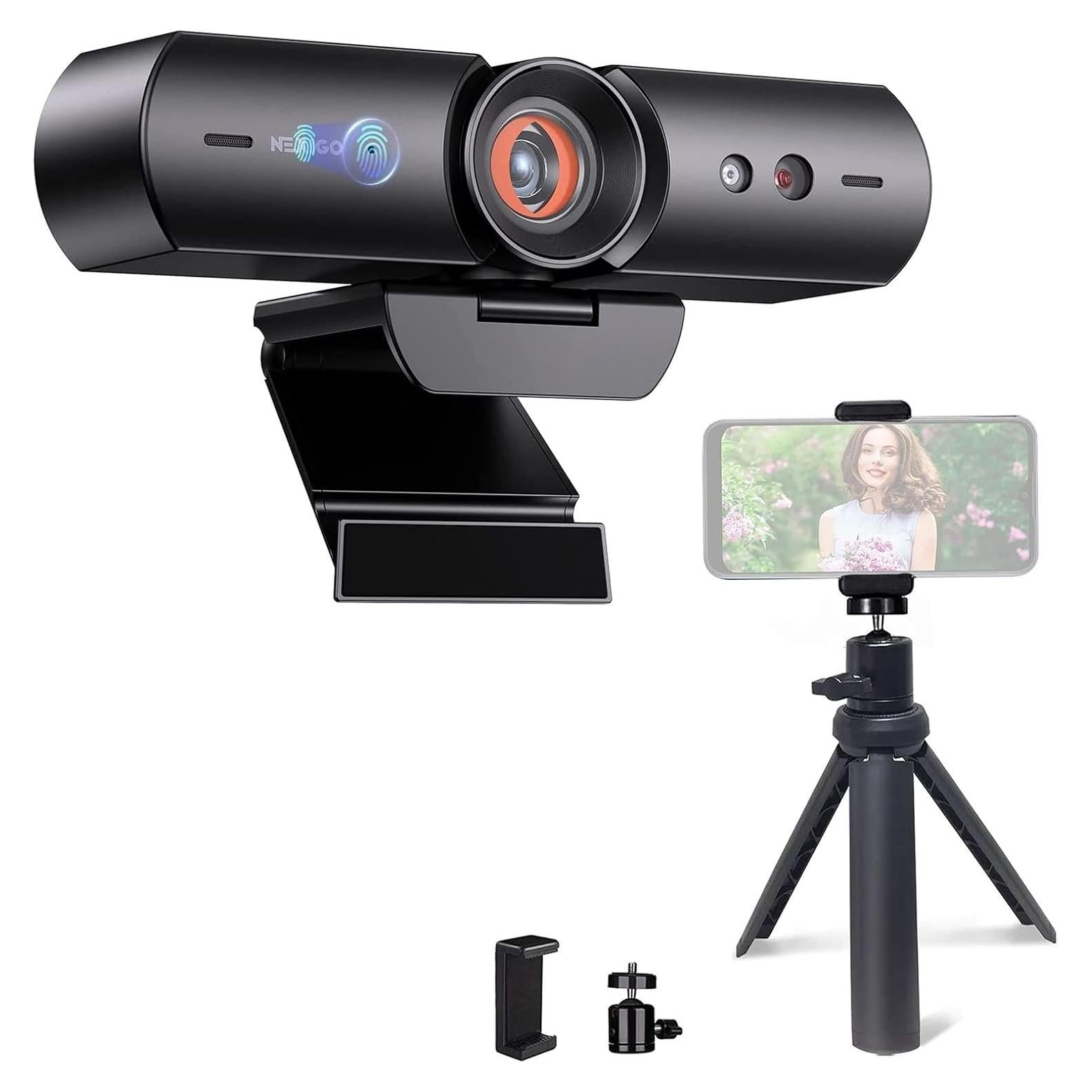 Webcam NexiGo N930w 1080P con Reconocimiento Facial y Trípode