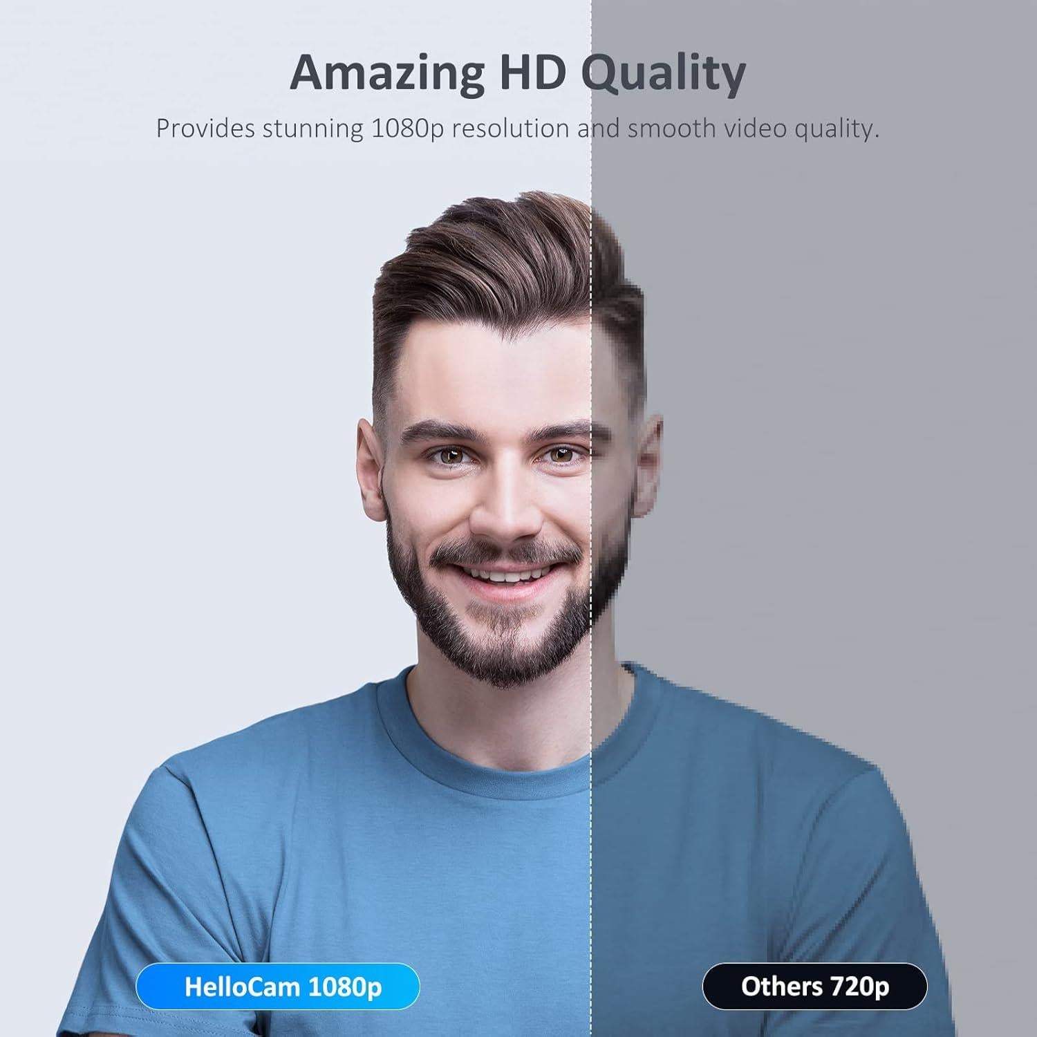 Webcam NexiGo N930w 1080P con Reconocimiento Facial y Trípode