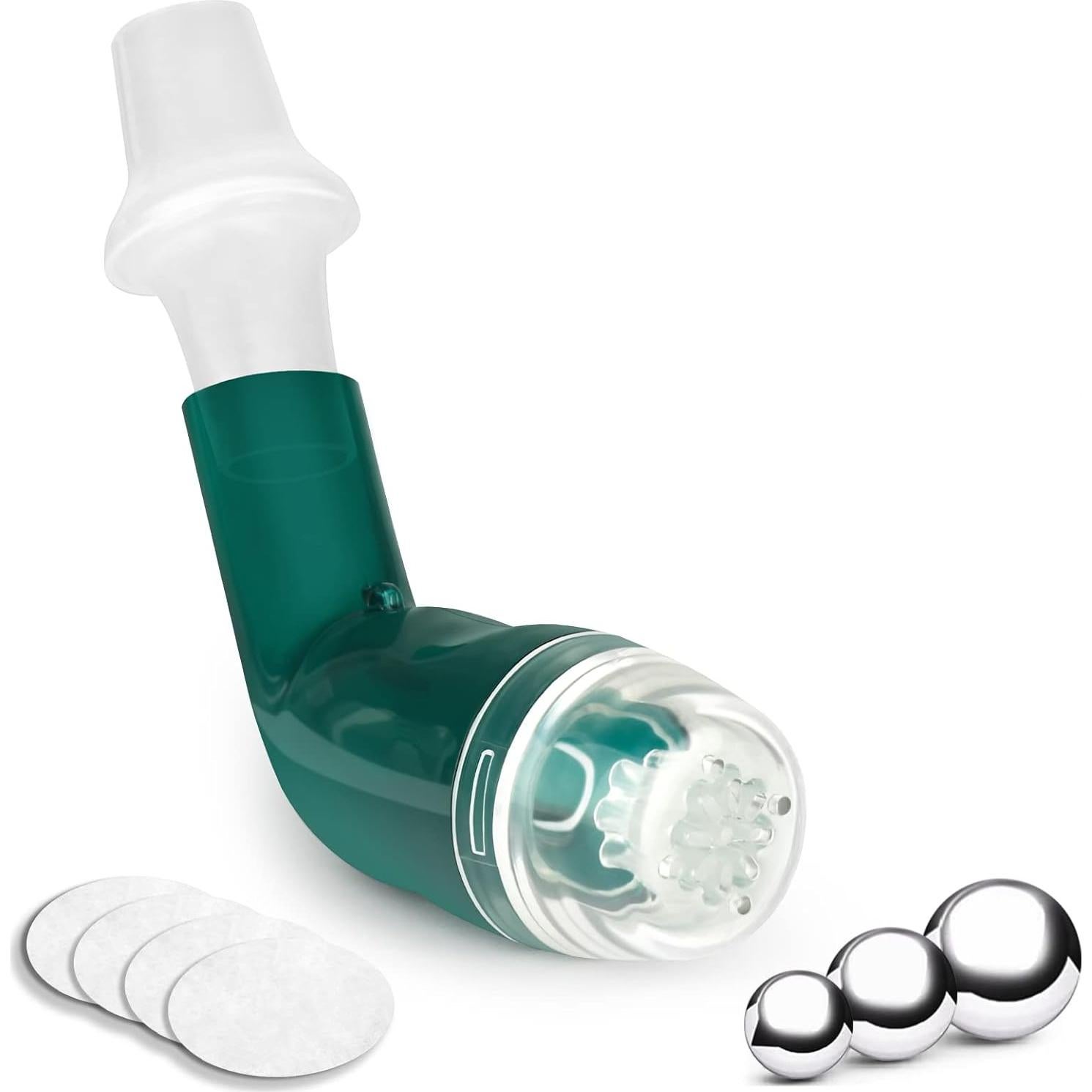 Ejercitador Respiratorio Giyosk Verde con Accesorios