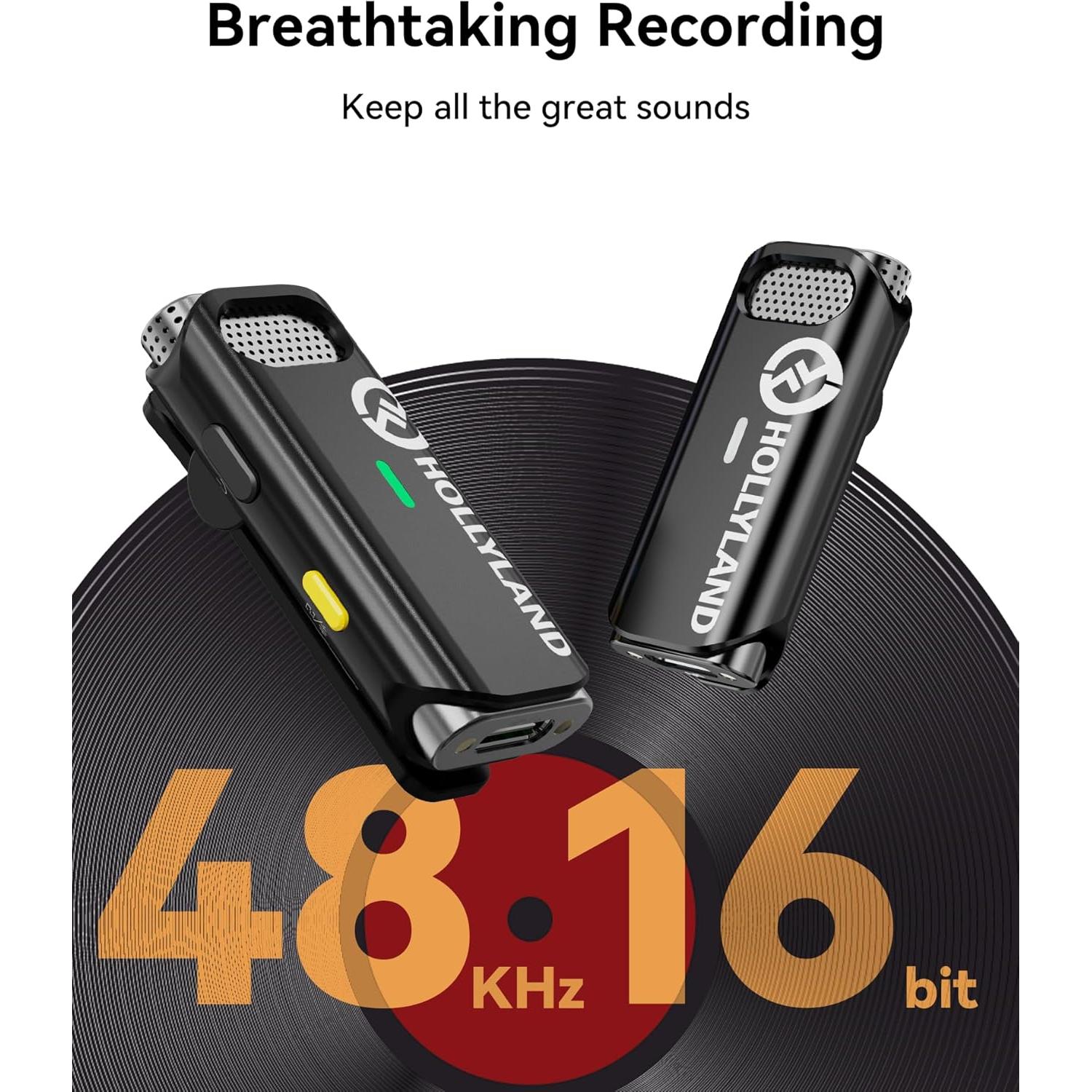 Micrófono Lavalier Inalámbrico Hollyland Lark C1 para iPhone