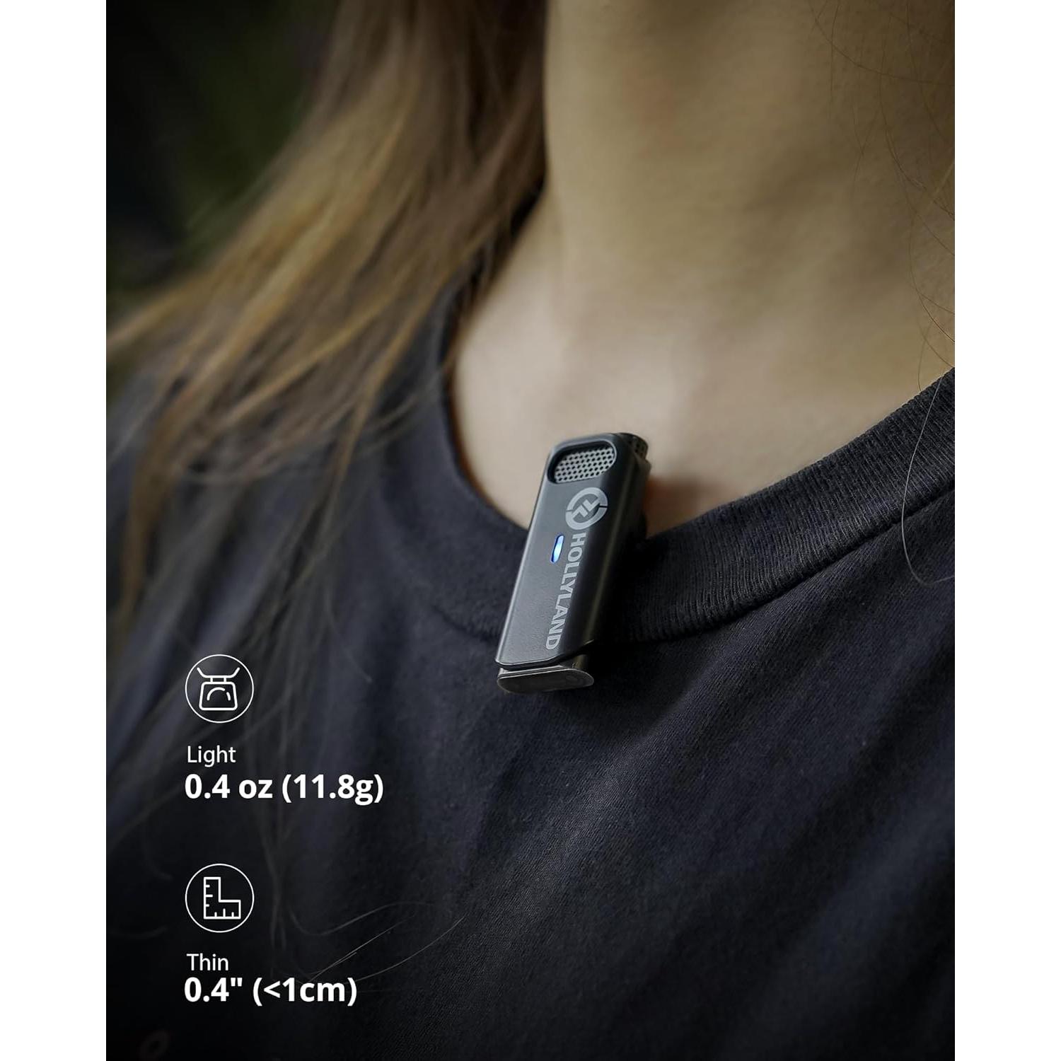 Micrófono Lavalier Inalámbrico Hollyland Lark C1 para iPhone