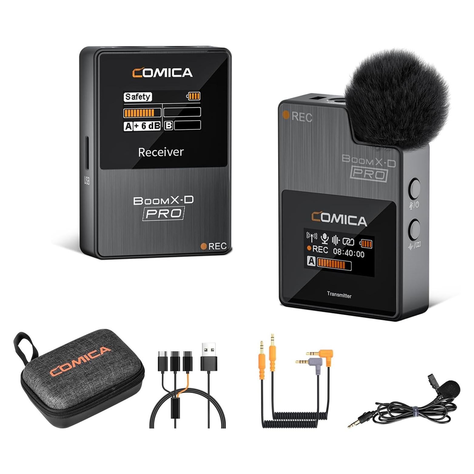 Micrófono Lavalier Inalámbrico Comica BoomX-D1 PRO 16GB