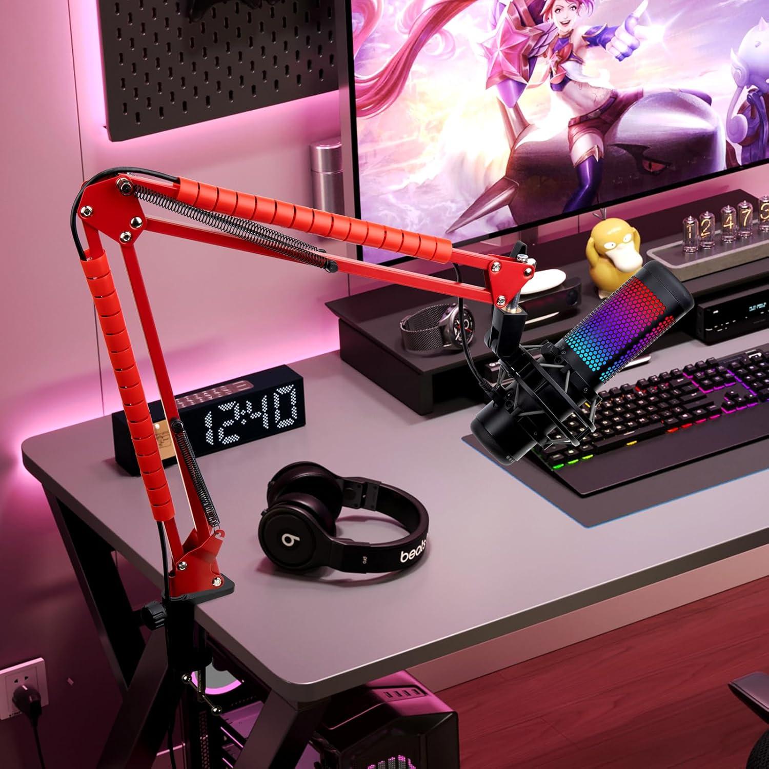 Brazo de Micrófono YOUSHARES Rojo para HyperX QuadCast