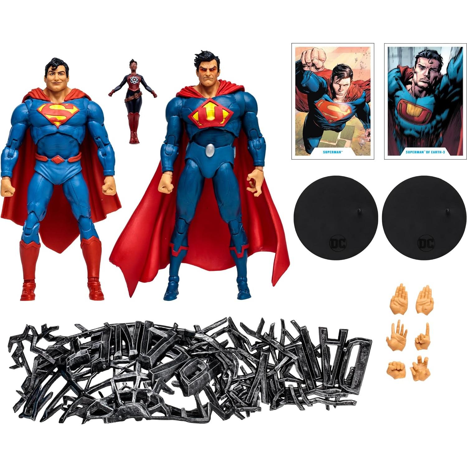 Figuras McFarlane Toys Superman vs Tierra-3 7" 2pk