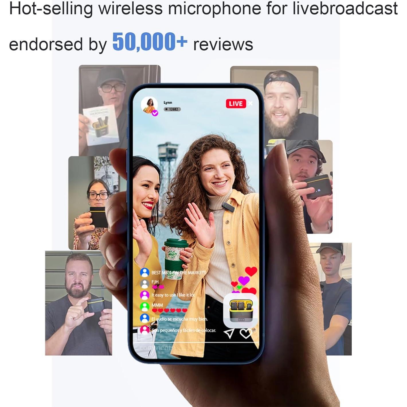 Micrófono Lavalier Inalámbrico Commem AWS-M7Pro-01 con Carga