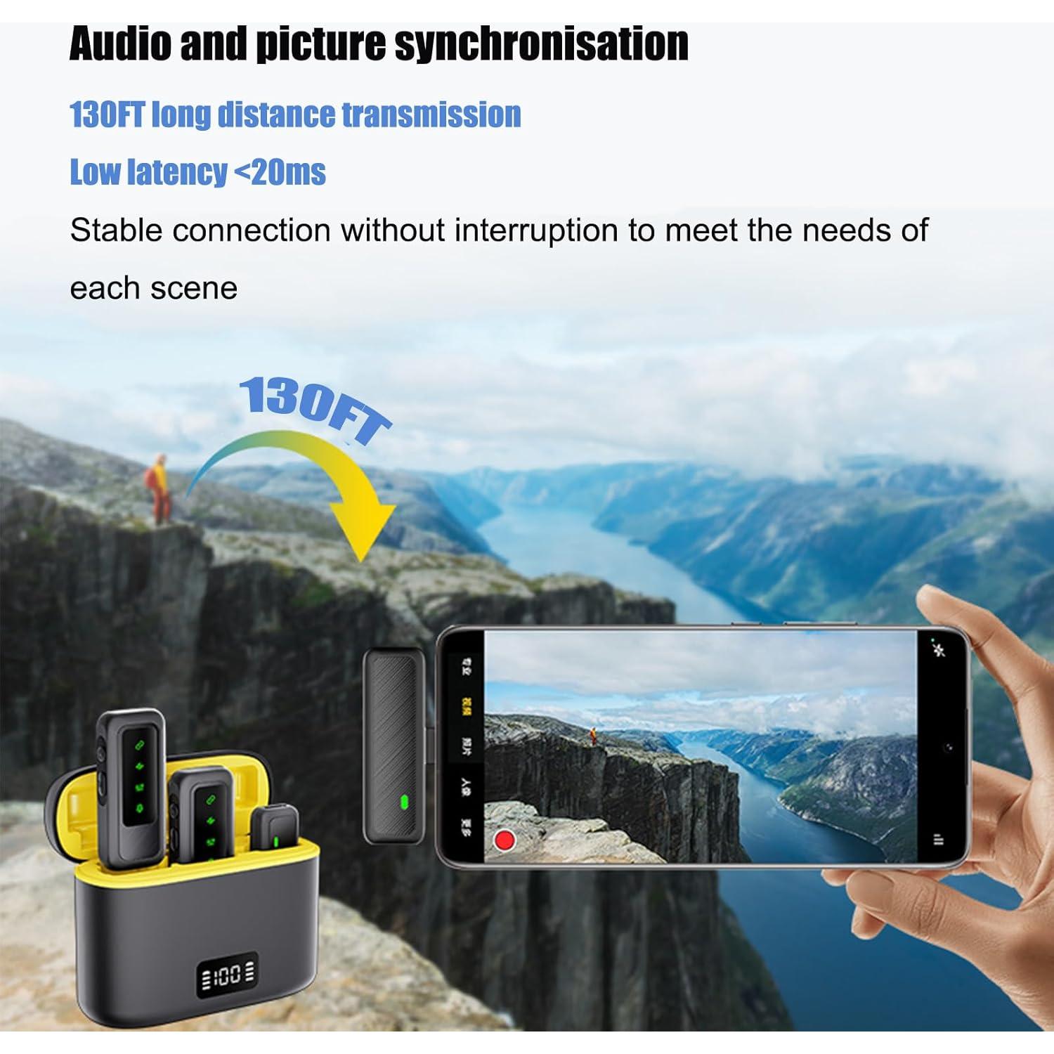 Micrófono Lavalier Inalámbrico Commem AWS-M7Pro-01 con Carga