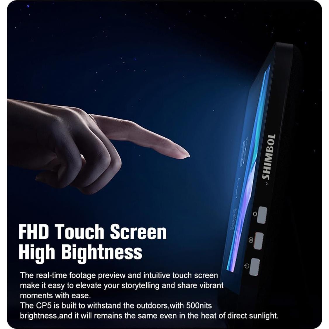 Monitor Selfie CP5 Lite 1080P FHD 5" con Funda Blanca