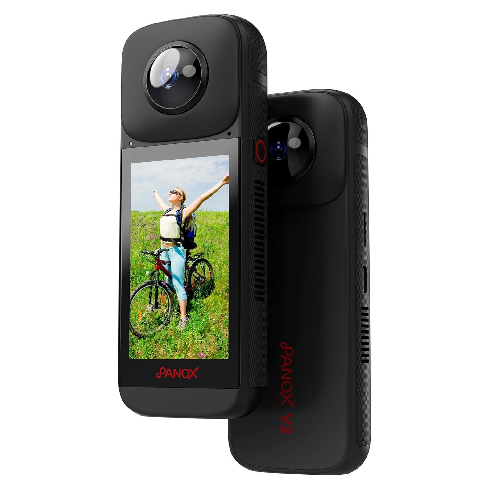 Cámara 360 PANOX V2 para Motocicleta 72MP 5.7K GPS Android 10