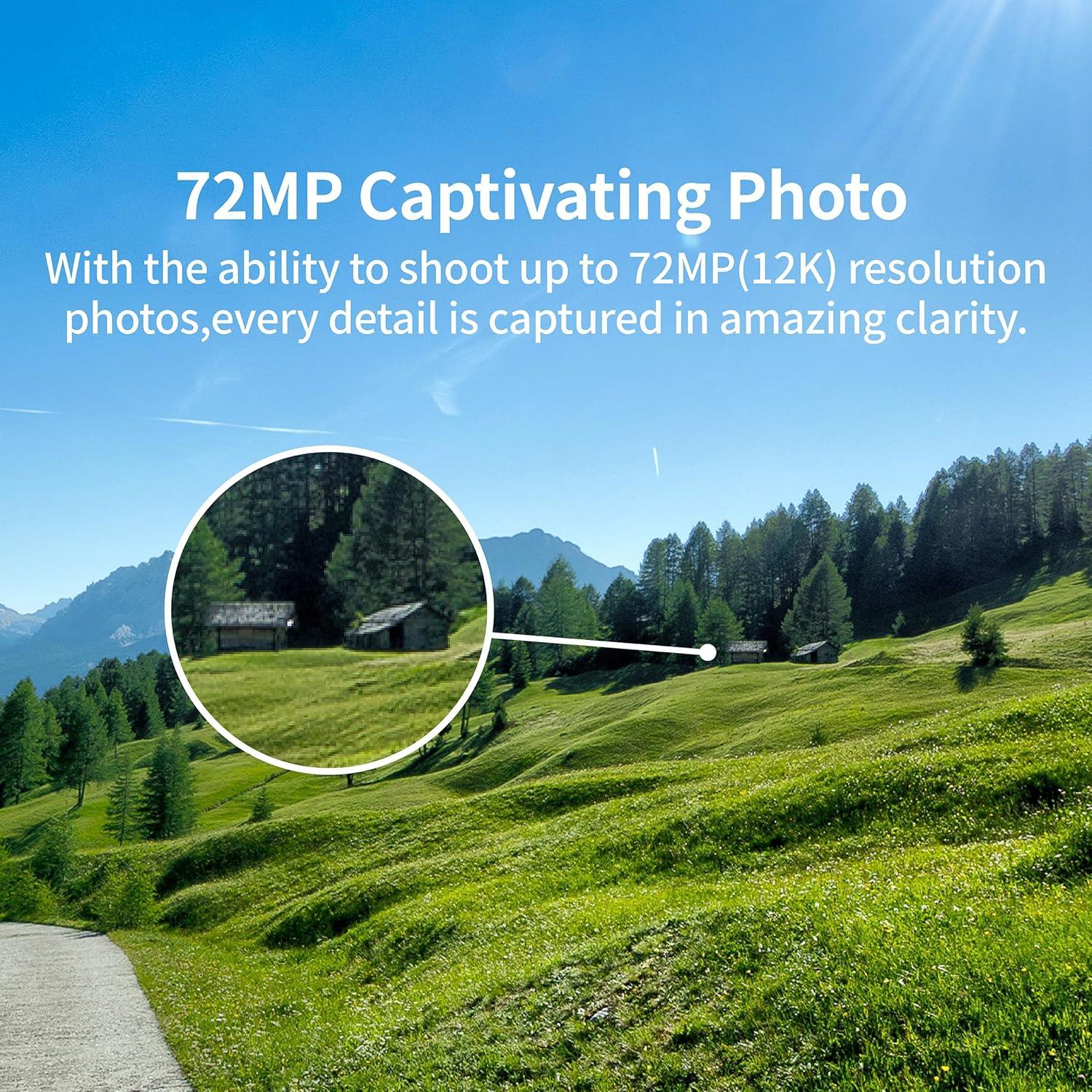 Cámara 360 PANOX V2 para Motocicleta 72MP 5.7K GPS Android 10