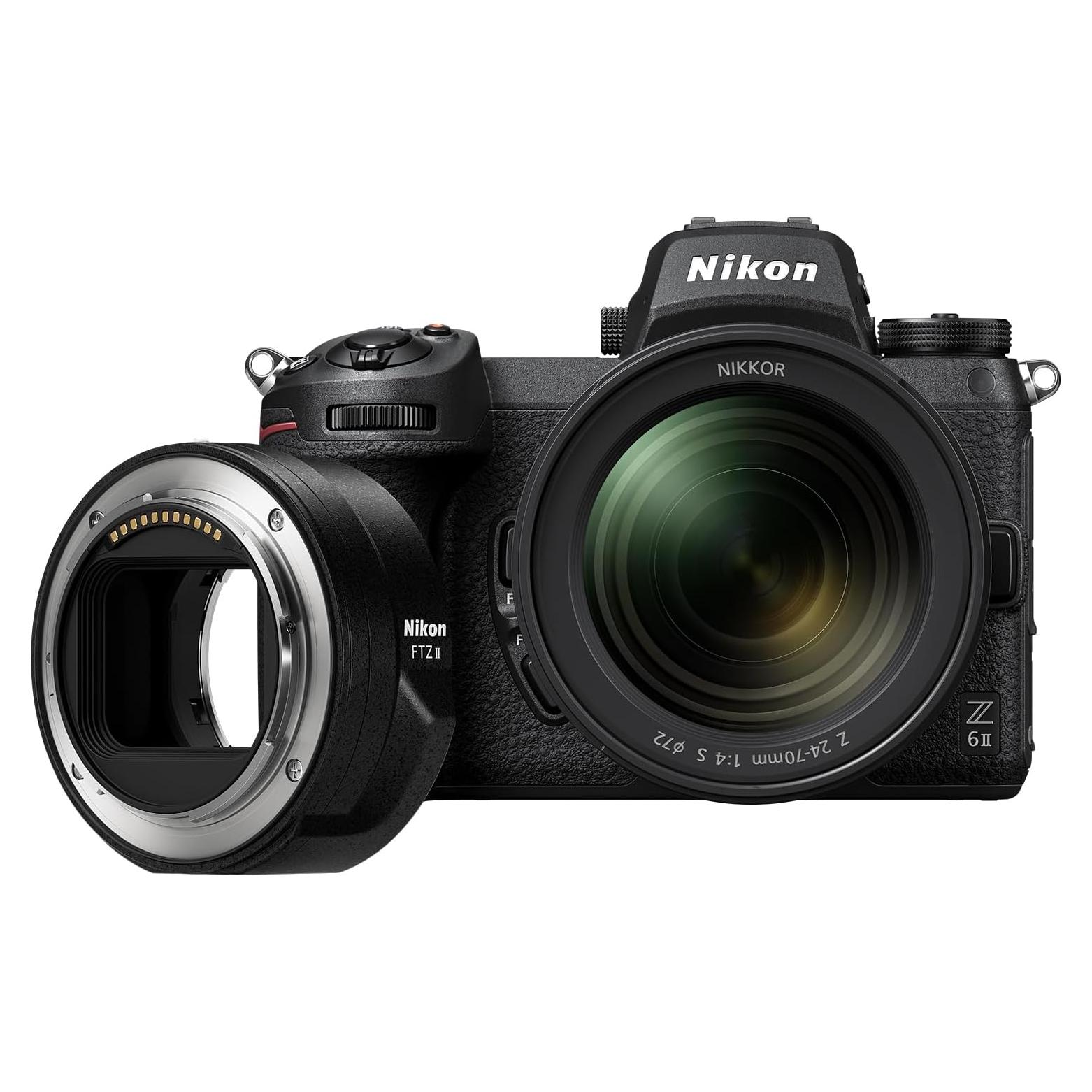Cámara sin espejo Nikon Z 6II + lente 24-70mm + adaptador FTZ II