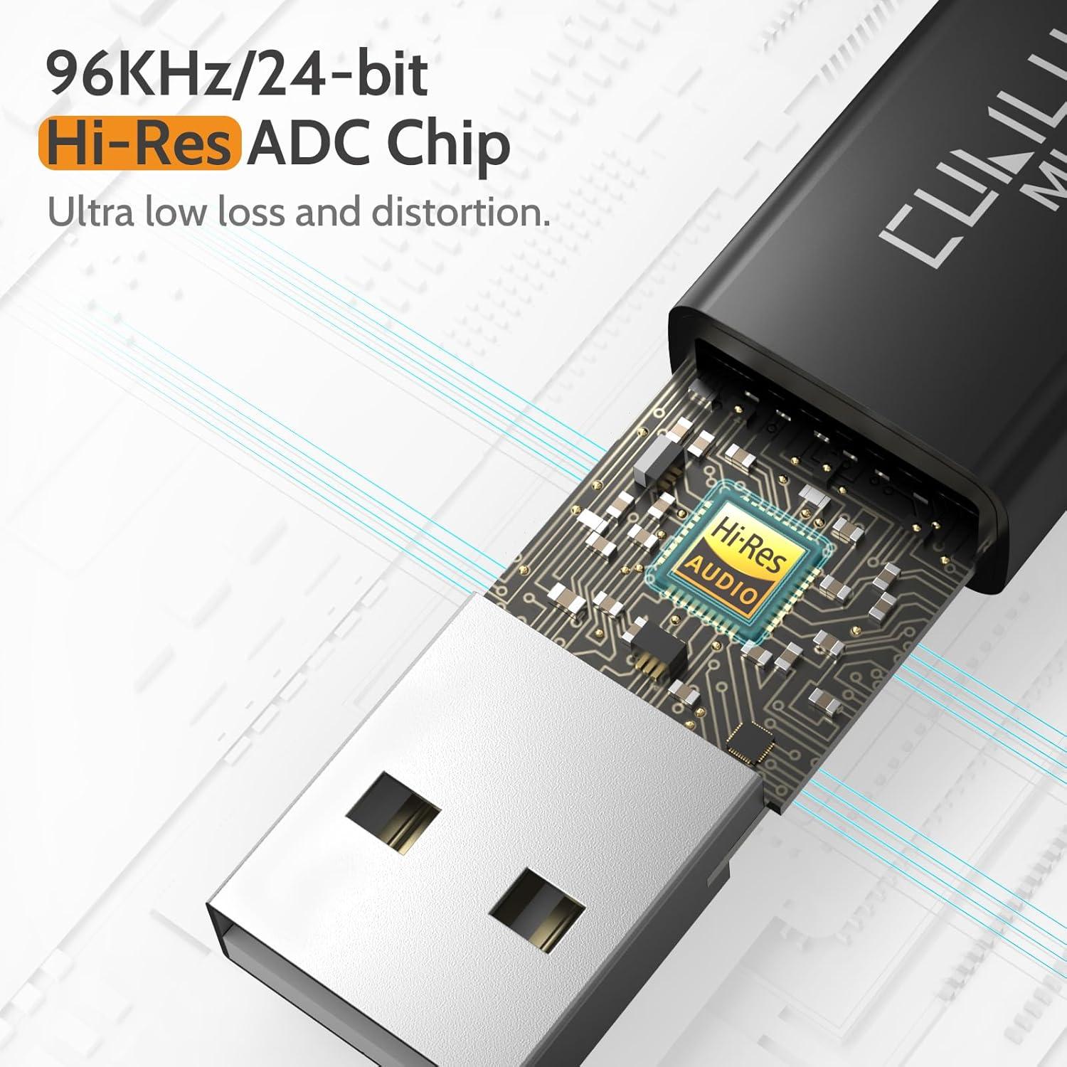 Micrófono Lavalier USB Cubilux E03-24 Unidireccional 1.22m
