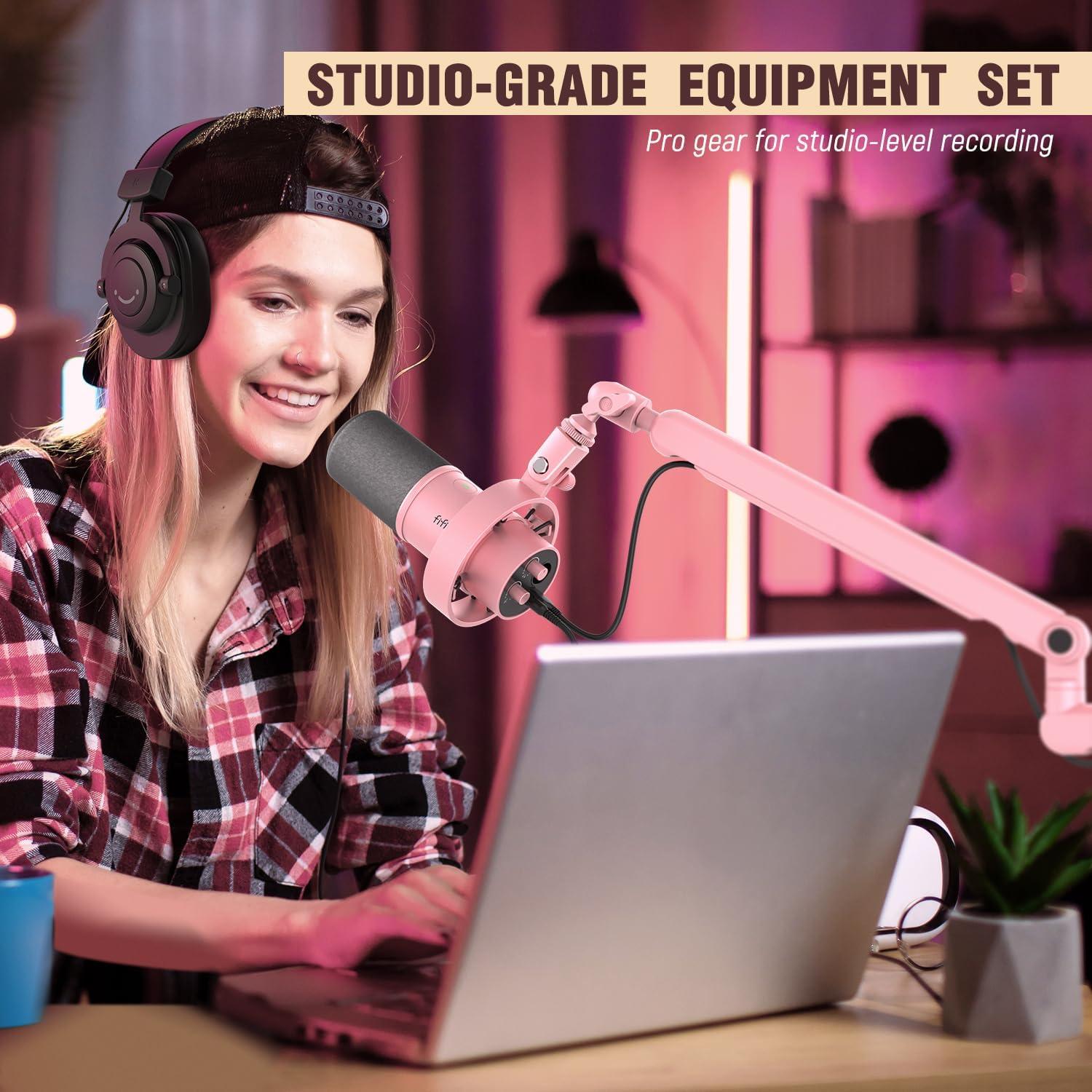 Micrófono XLR USB FIFINE K688P para Podcast y Streaming