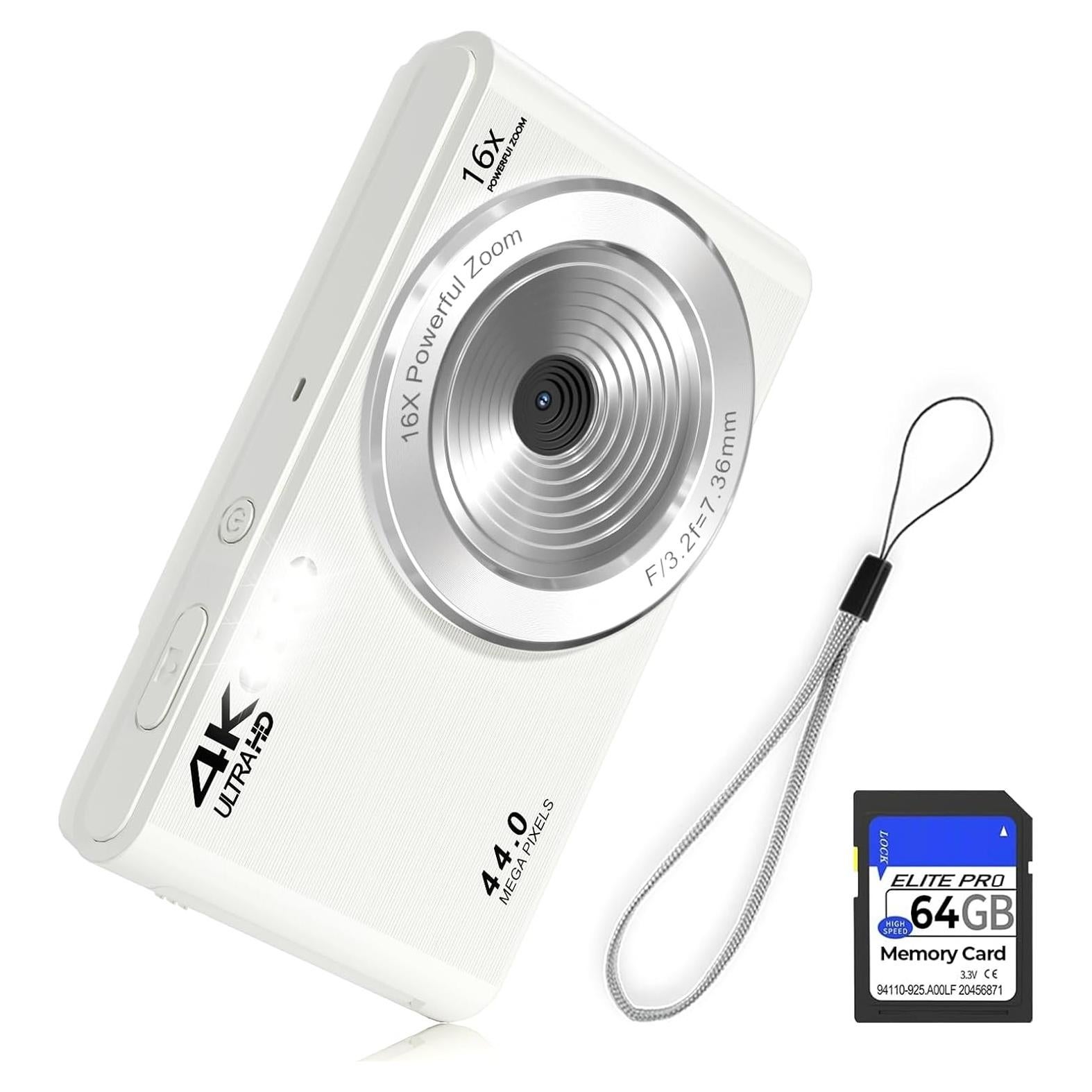 Cámara Digital Compacta SMARTKLIK 44MP FHD 4K Zoom 16x