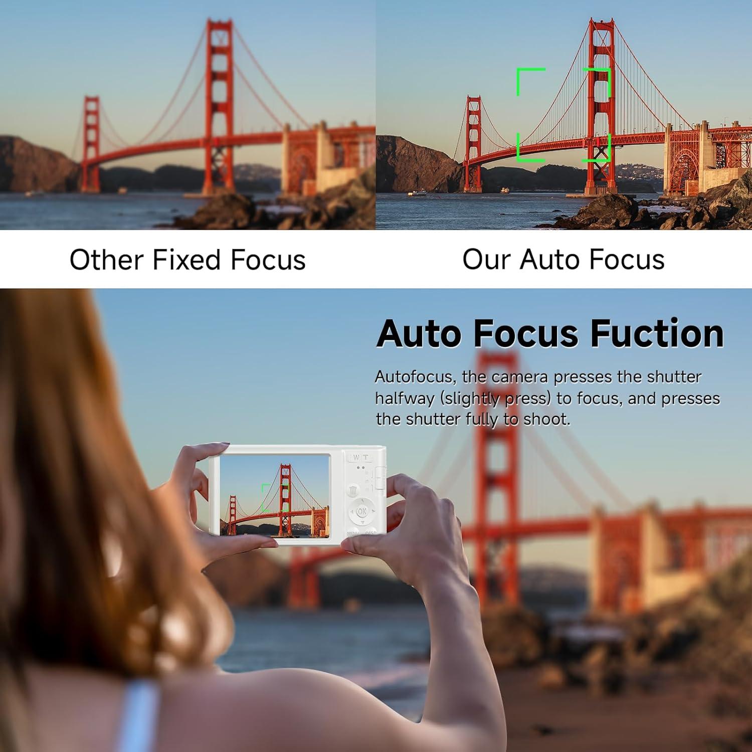 Cámara Digital Compacta SMARTKLIK 44MP FHD 4K Zoom 16x