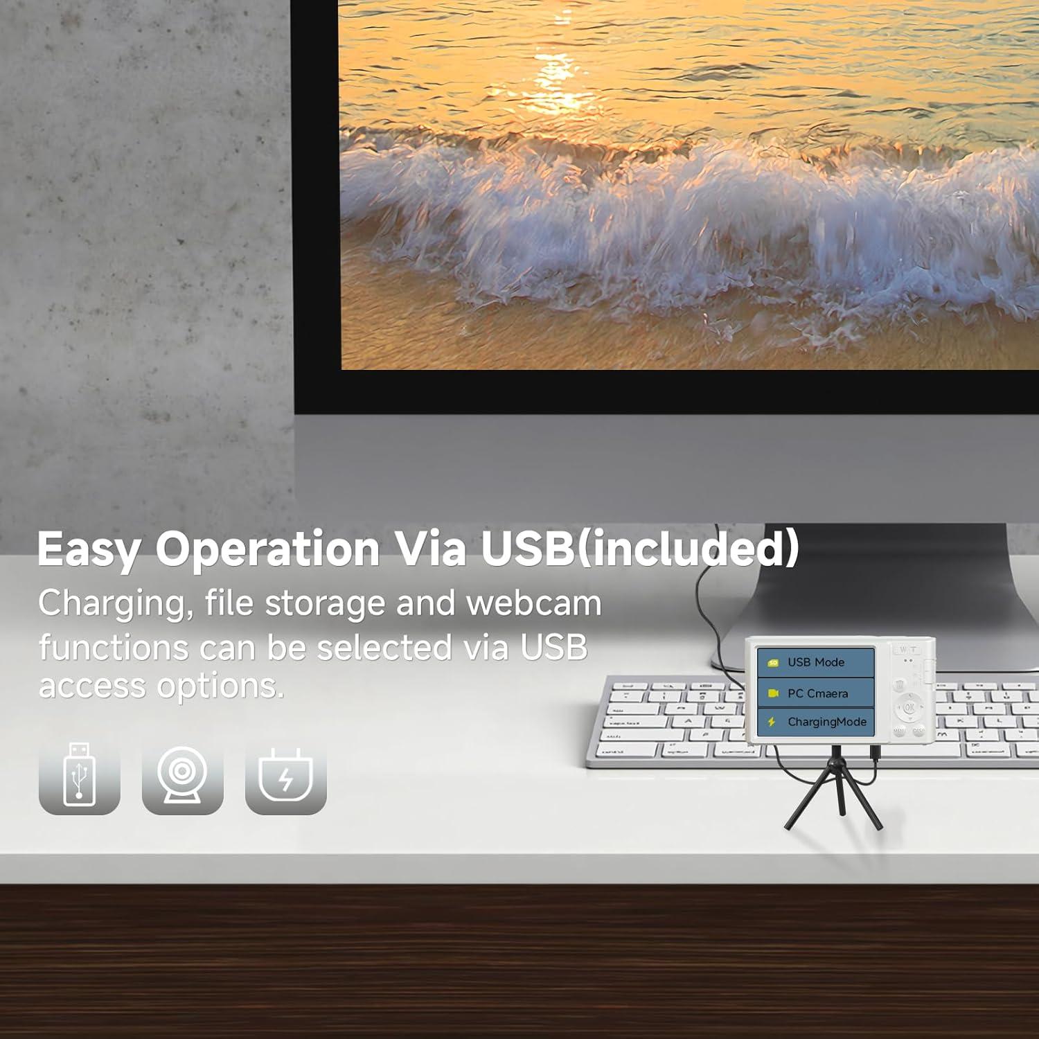 Cámara Digital Compacta SMARTKLIK 44MP FHD 4K Zoom 16x