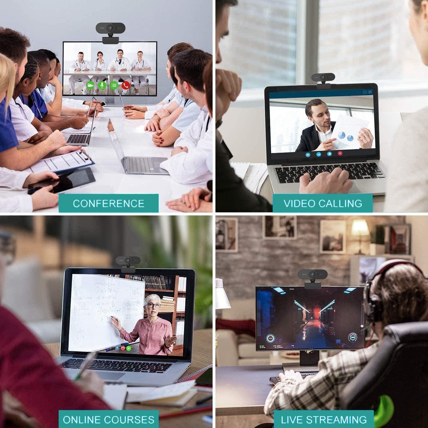 Cámara Web Full HD 1080P Nolansend con Micrófono y Tripode