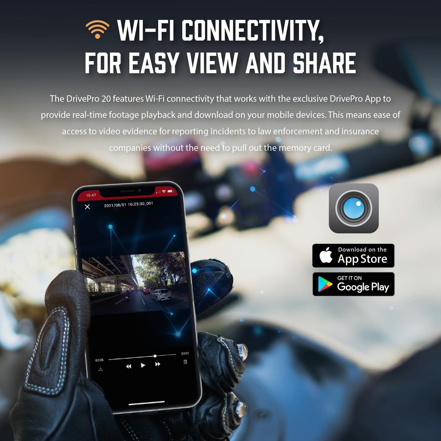 Cámara de Tablero Transcend 64GB Full HD WiFi IP68