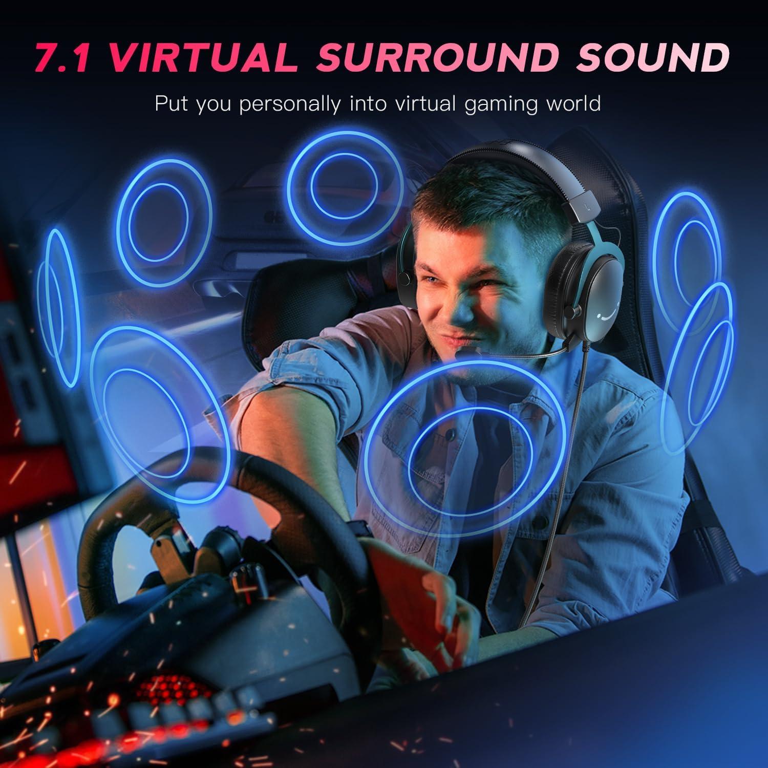 Auriculares Gamer FIFINE H9+A8PLUS USB 7.1 Sonido Surround