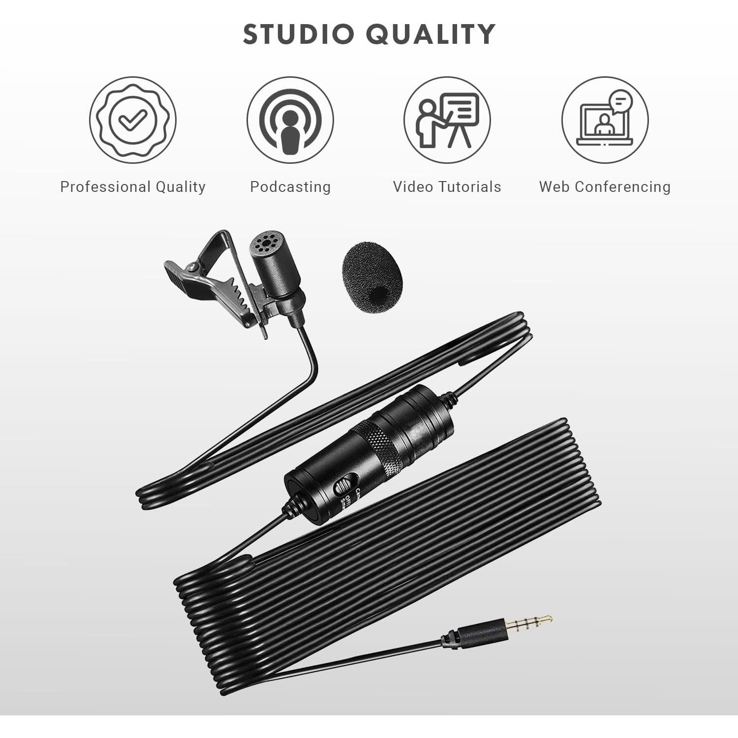 Micrófono Lavalier Movo LV1-USB para Cámara y Smartphone