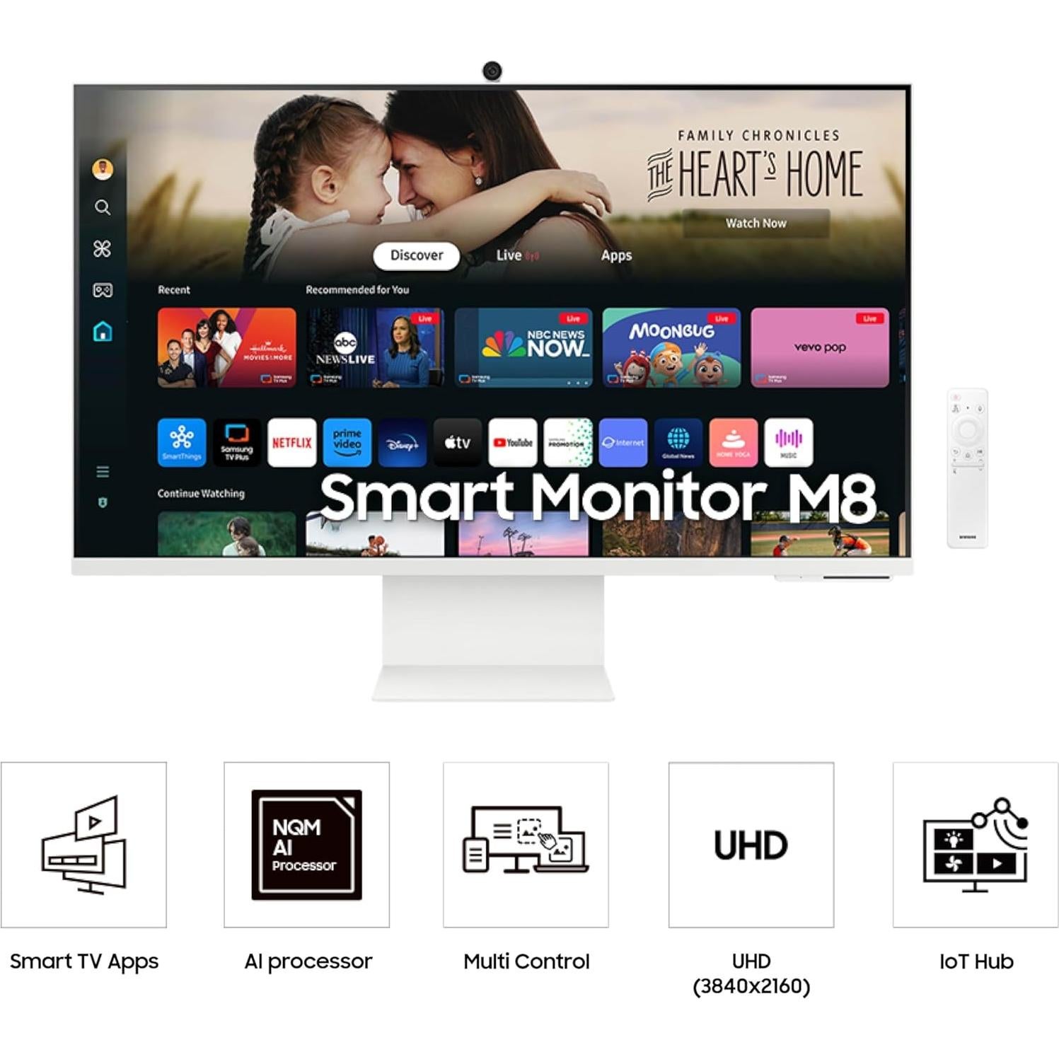 Monitor Inteligente Samsung M8 32" 4K UHD con Streaming y USB-C