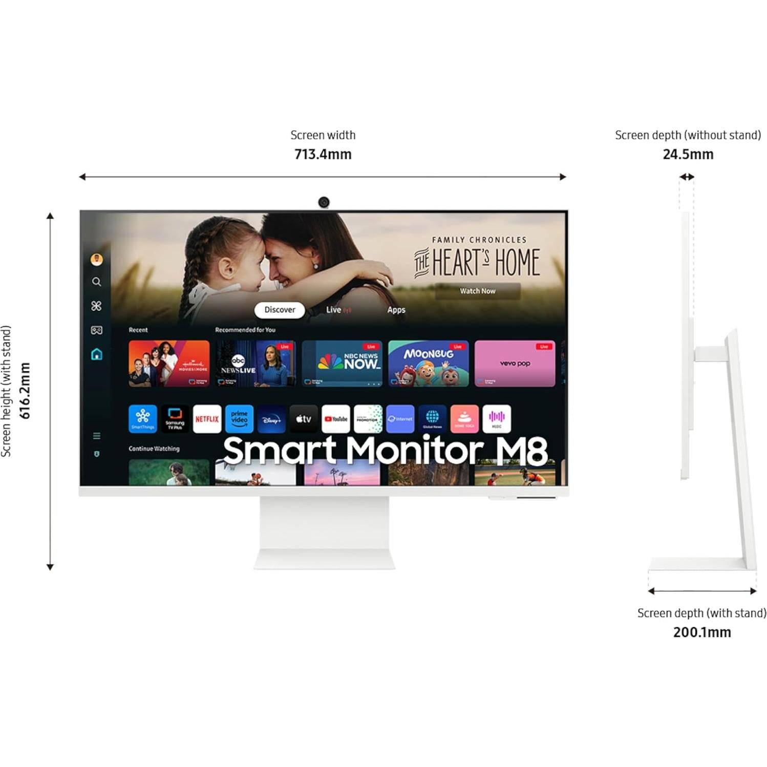 Monitor Inteligente Samsung M8 32" 4K UHD con Streaming y USB-C