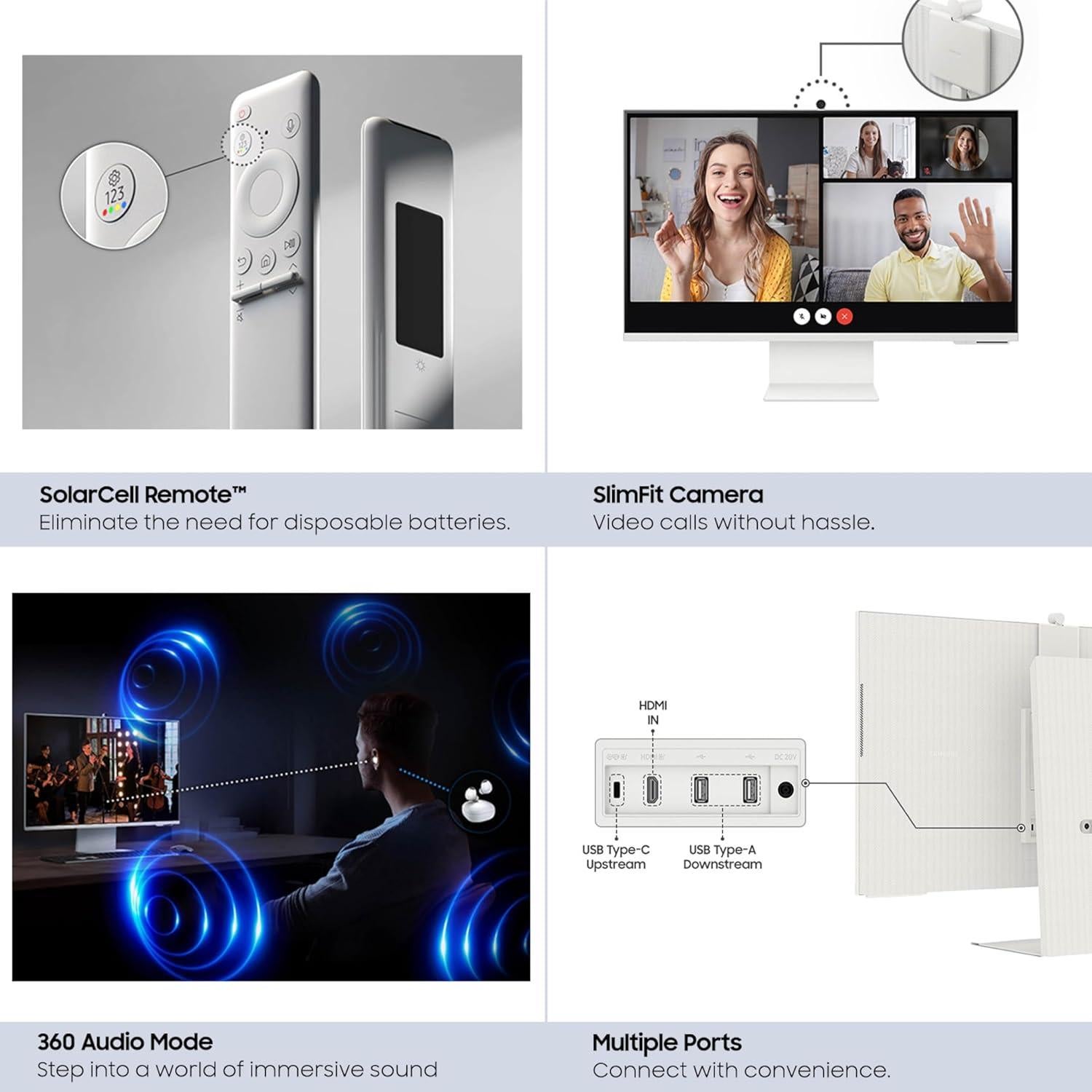 Monitor Inteligente Samsung M8 32" 4K UHD con Streaming y USB-C