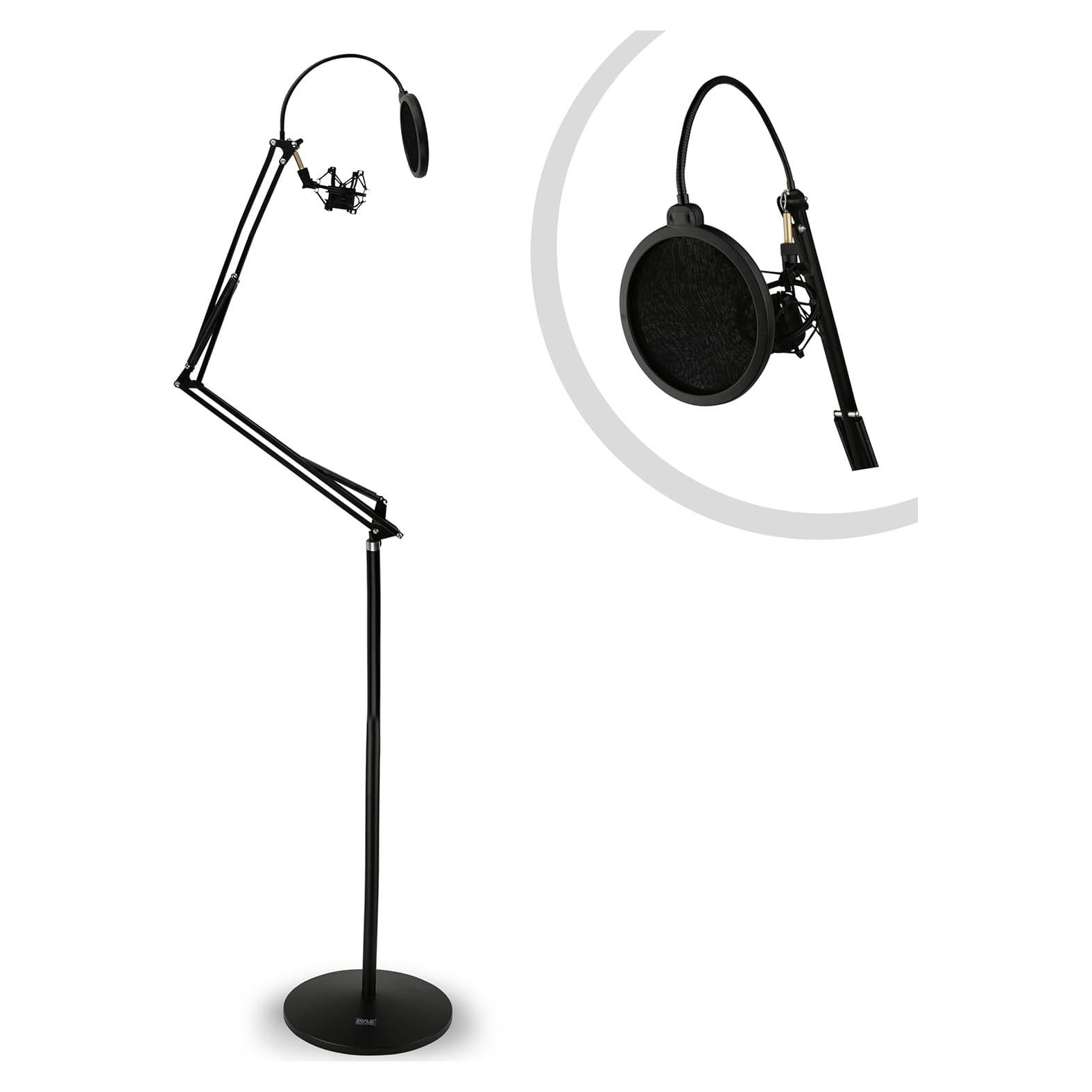 Soporte de Suspensión para Micrófono Pyle PMKSH28.5 con Filtro Pop