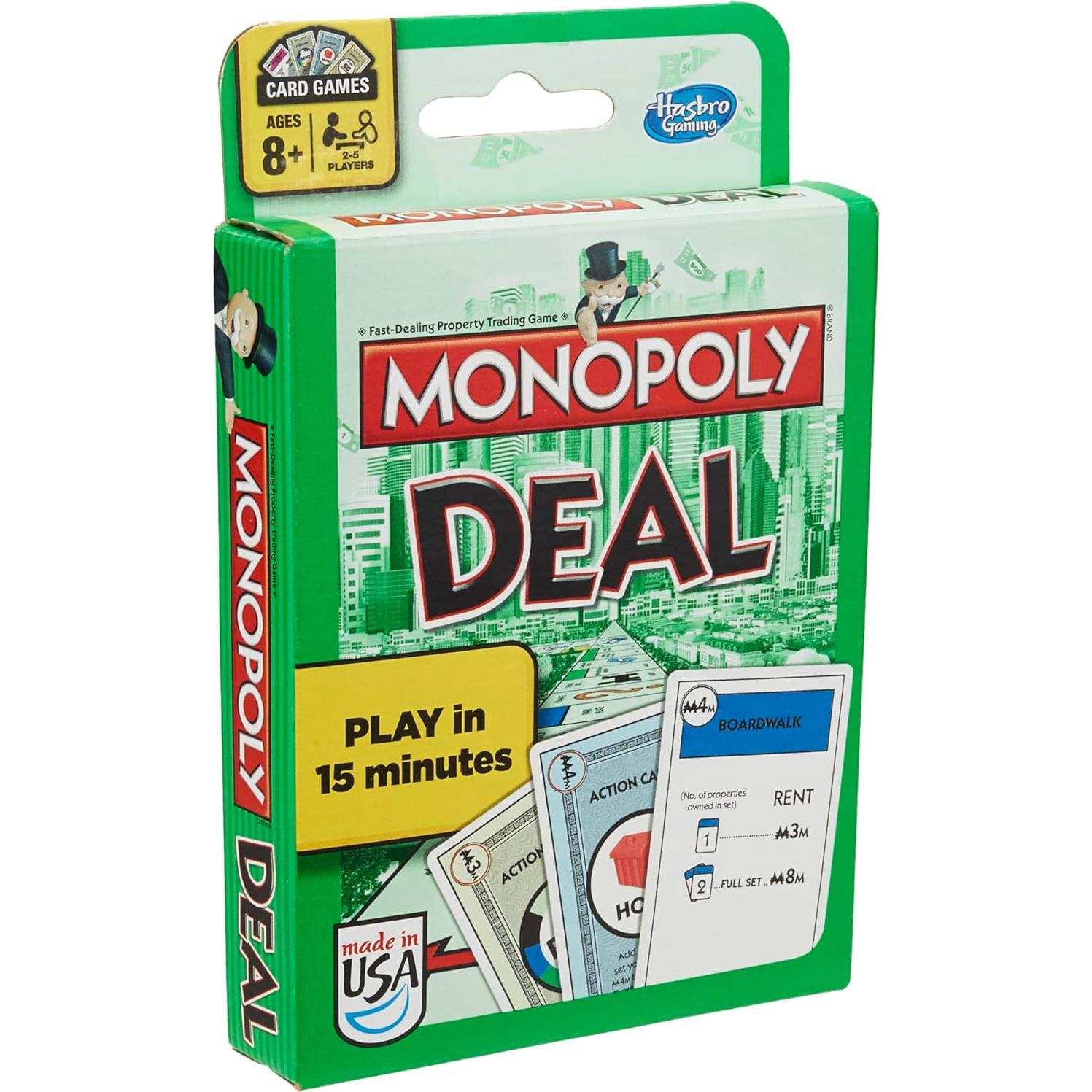 Juego de Cartas Monopoly Deal Hasbro para 2-5 Jugadores