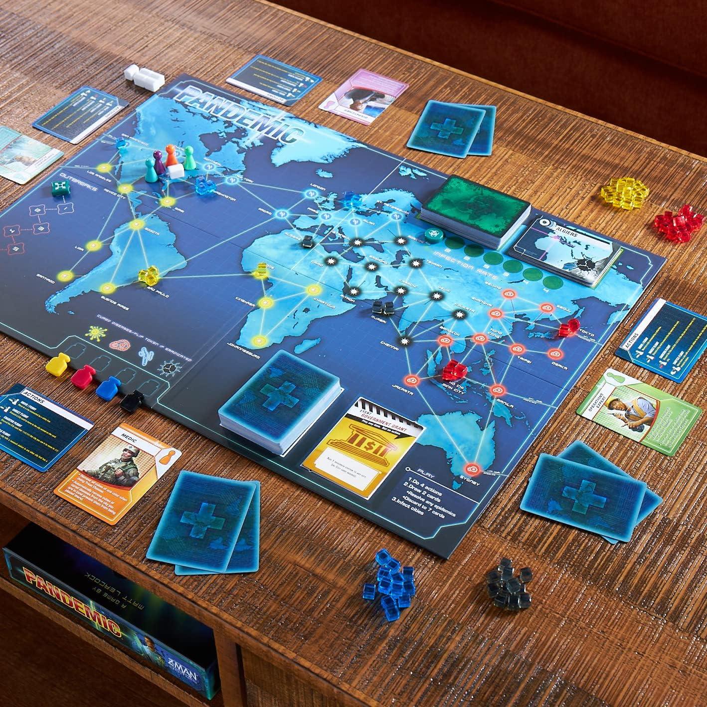 Pandemic Juego de Mesa Cooperativo Z-Man Games 2-4 Jugadores