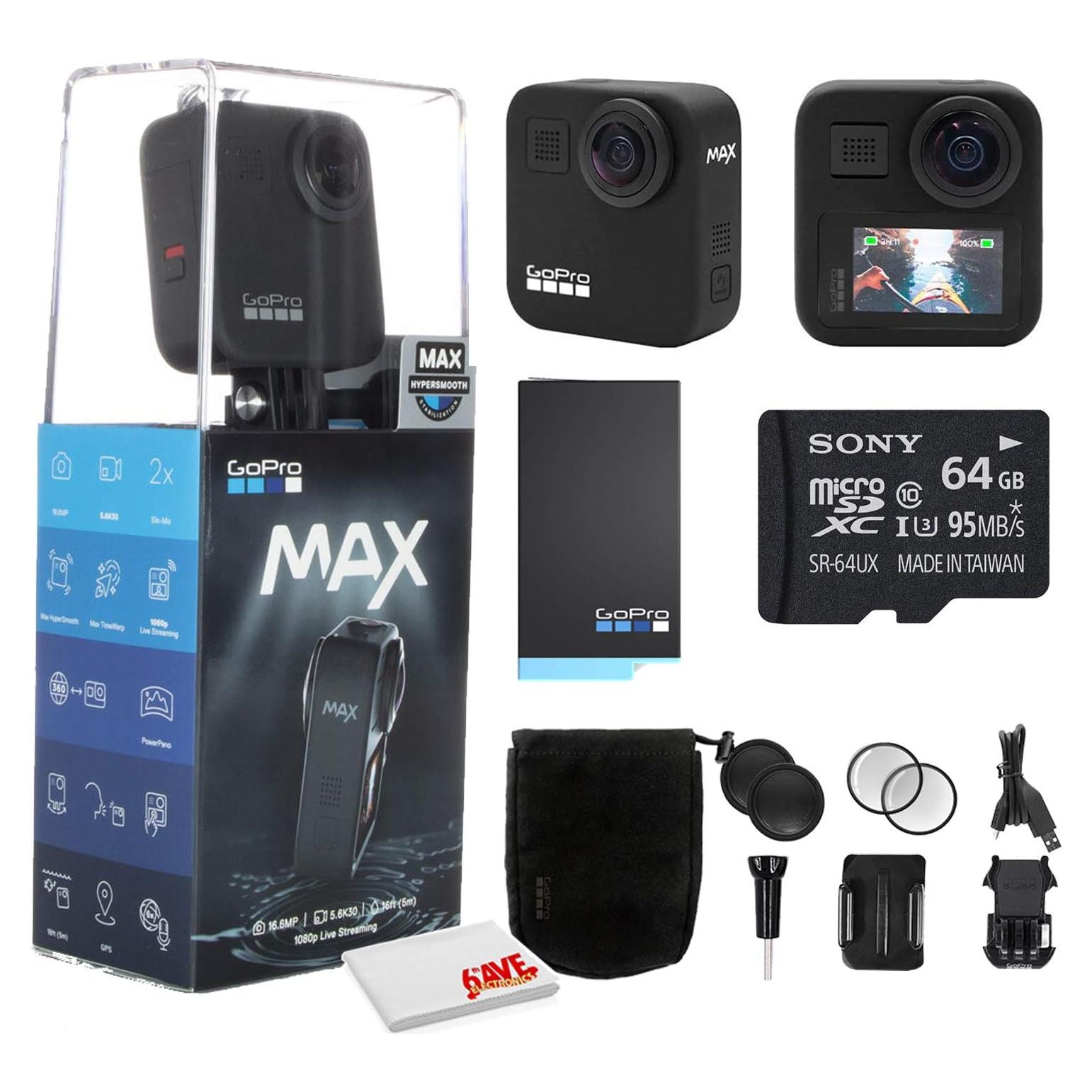 Cámara de Acción GoPro MAX 360 - Impermeable 5.6K HD