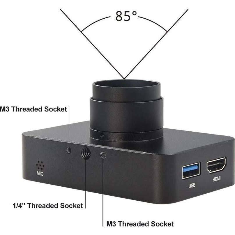 Cámara MOKOSE C100 12MP 4K HDMI USB Lente Manual 3.2mm