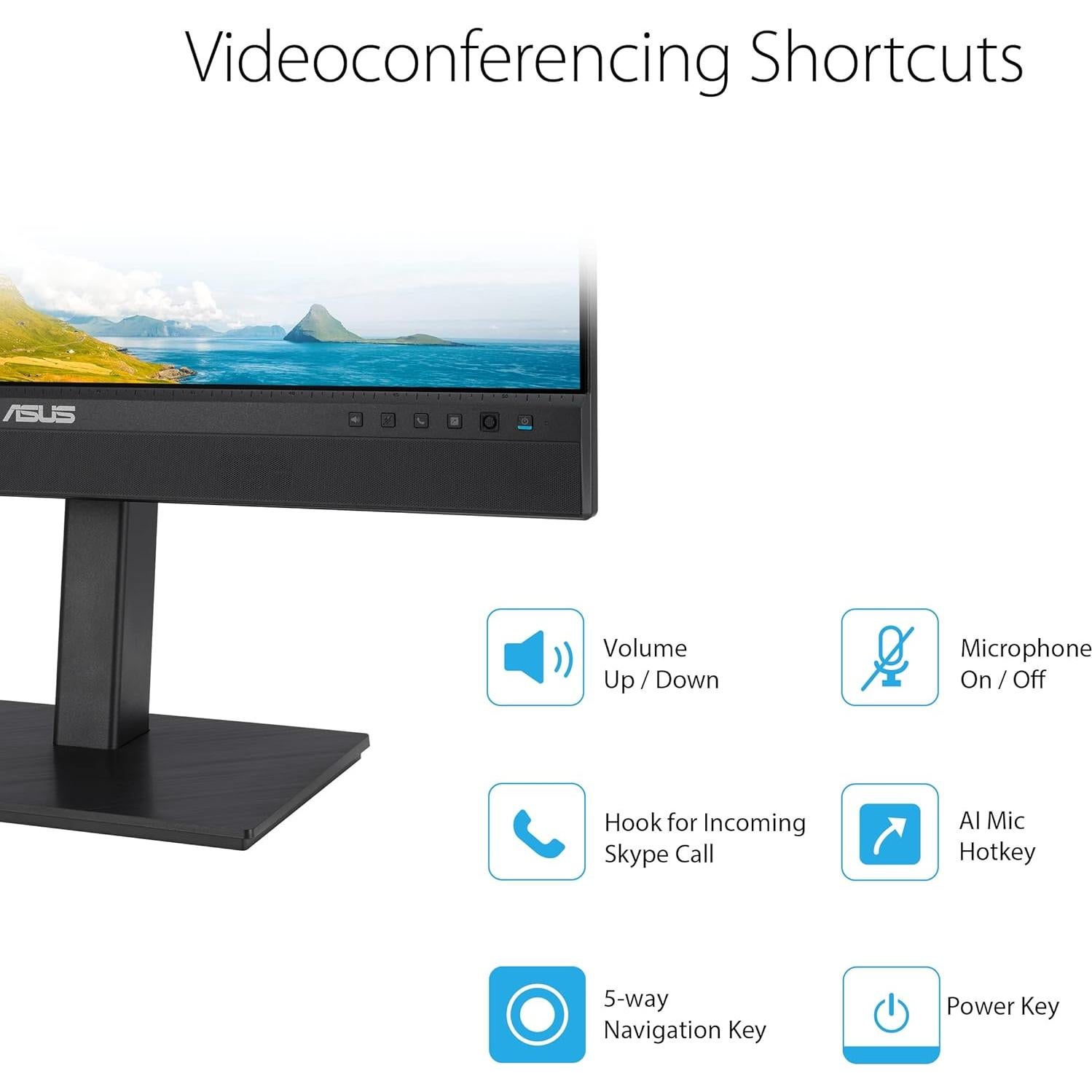 Monitor ASUS BE24ECSNK 23.8" Full HD con Webcam y Micrófono AI