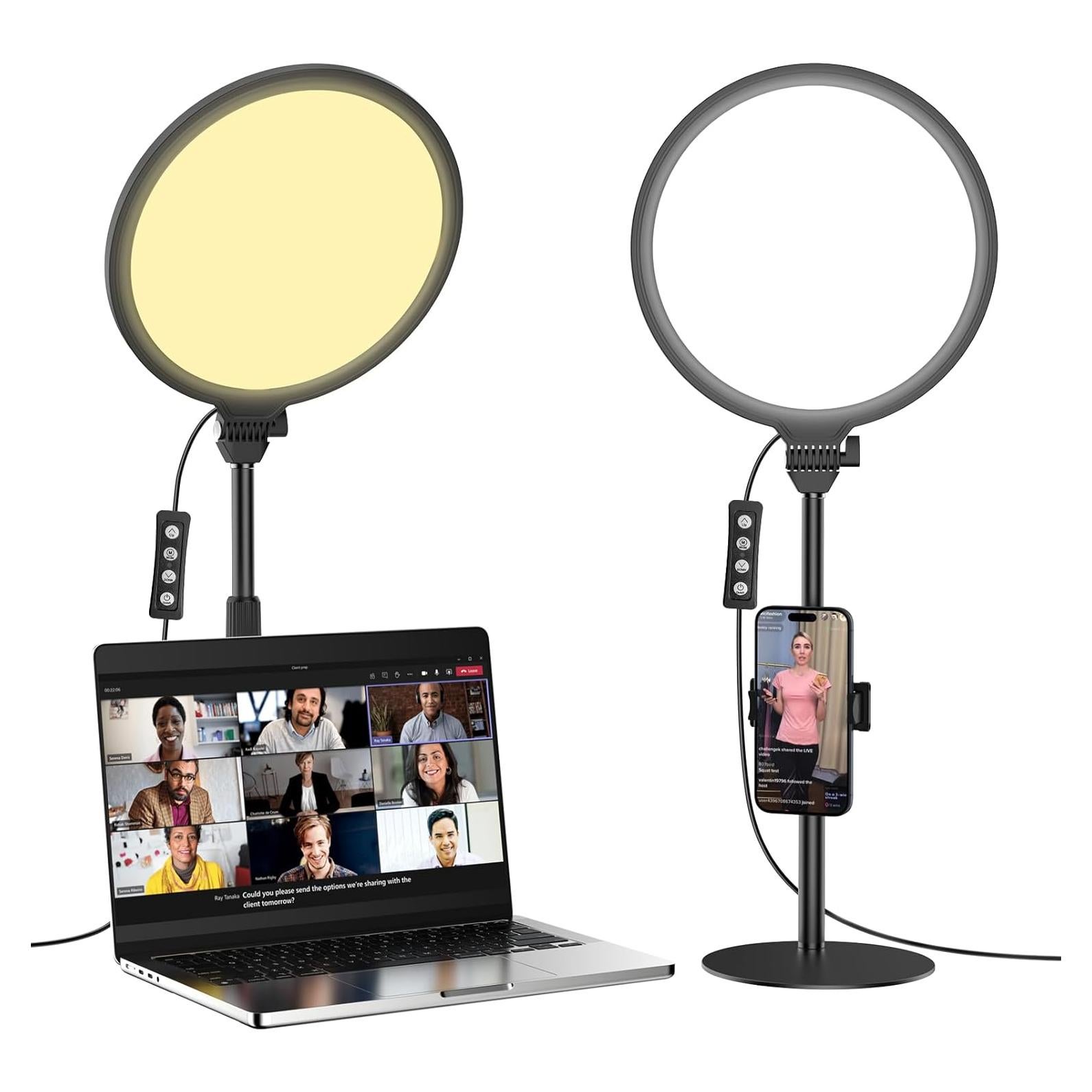 Luz de Anillo LED 26cm ANAUTIN para Video Conferencias